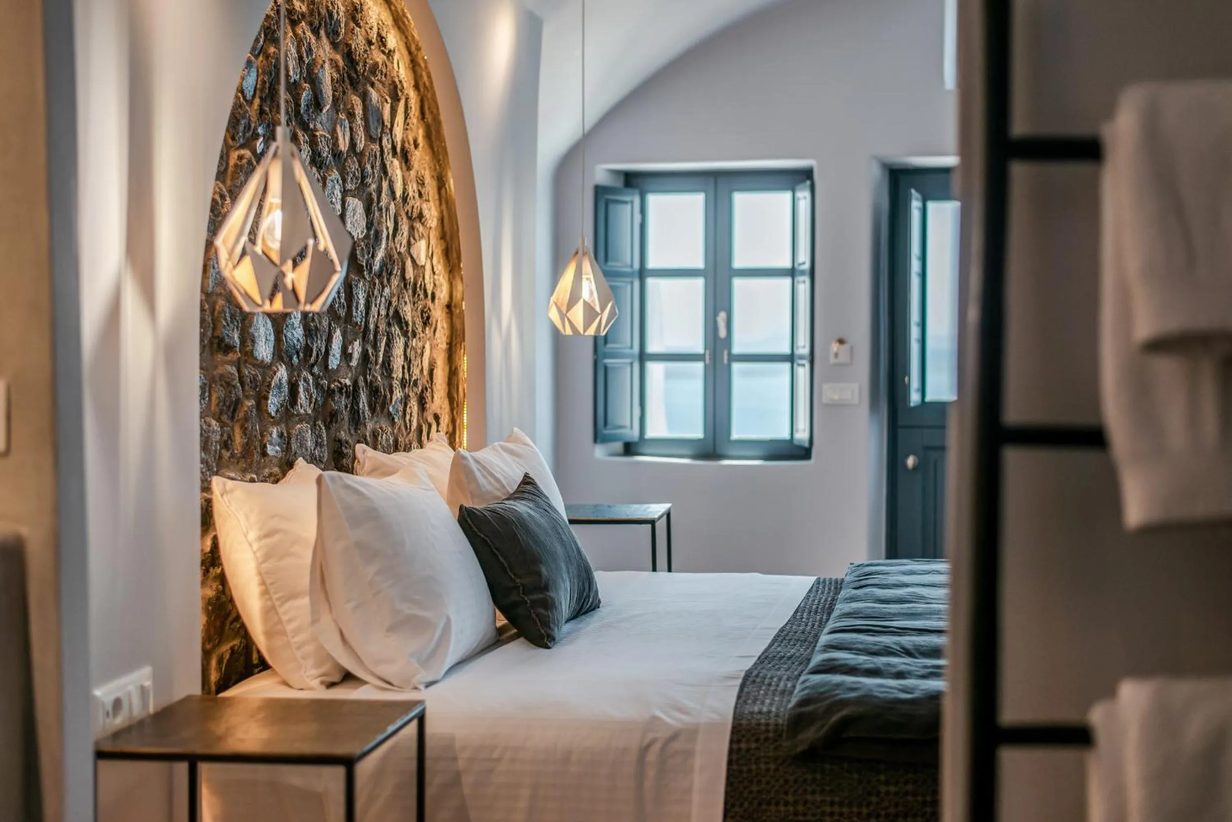 Bed in Nostos Apartments