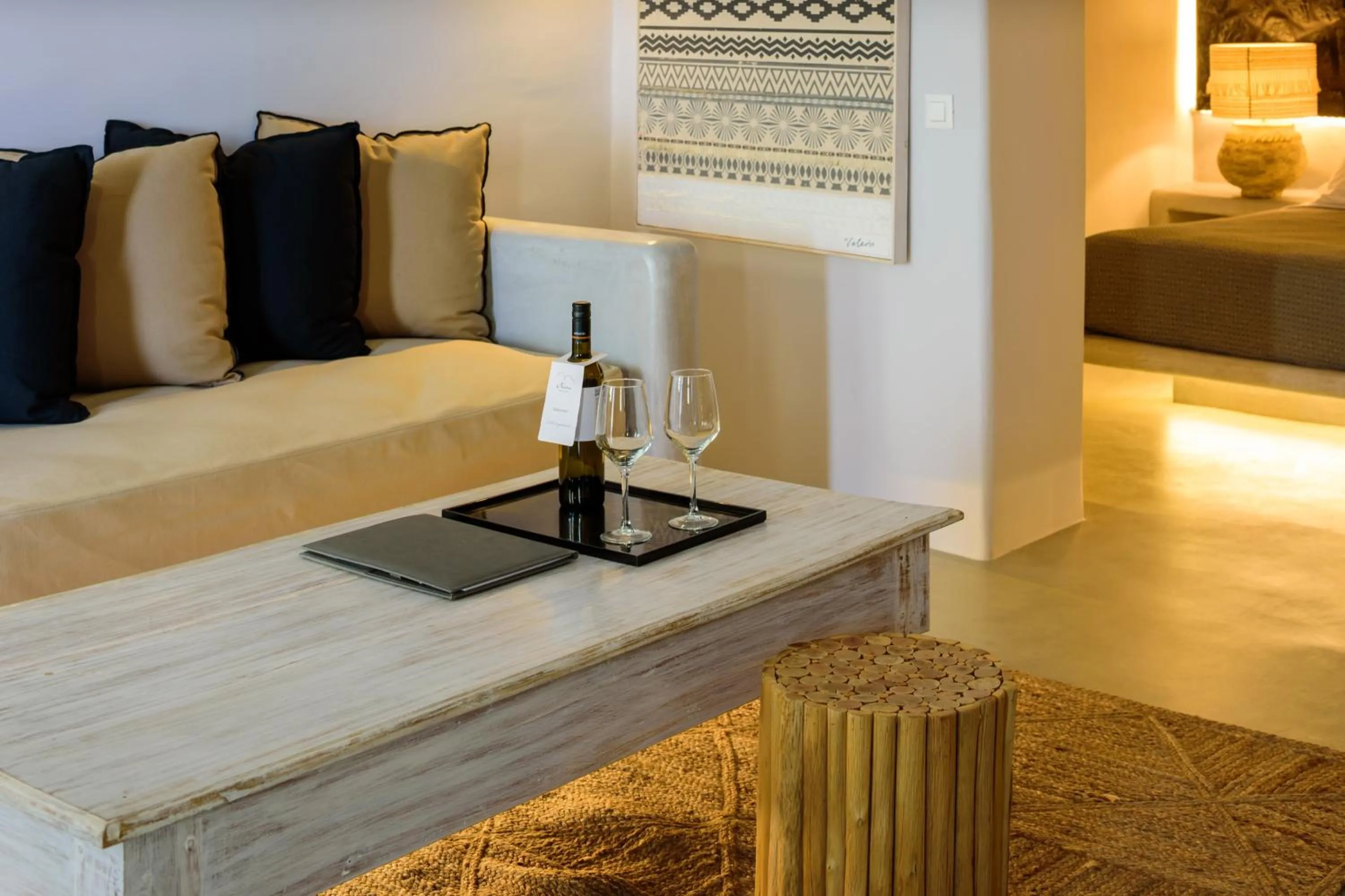 Bed in Nostos Apartments