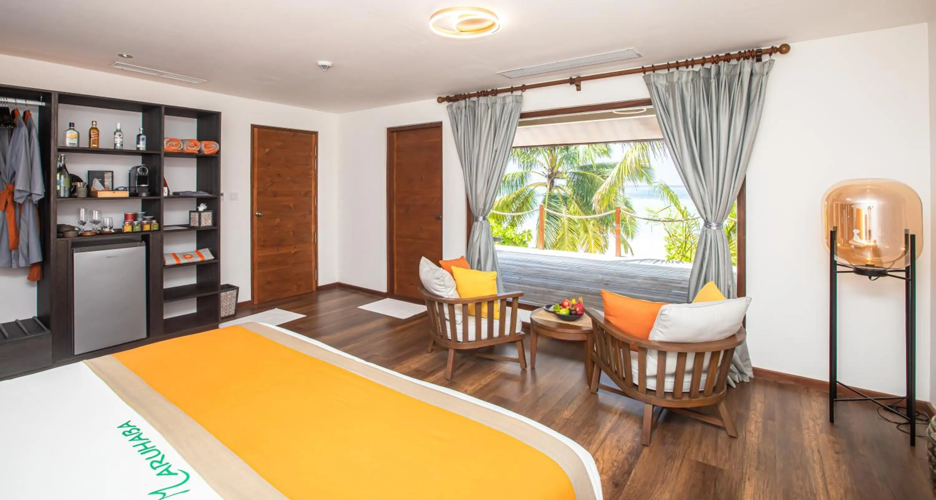 Bed in V Villas Maldives at Mirihi - MGallery Collection