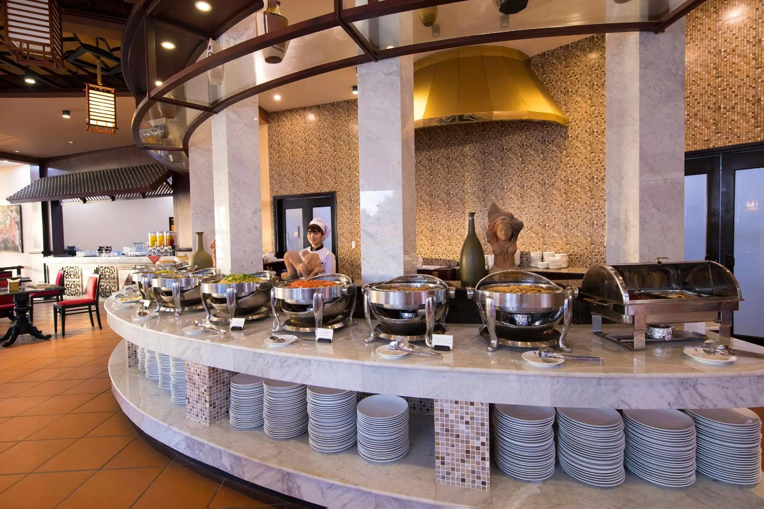 Buffet breakfast in Seahorse Resort & Spa