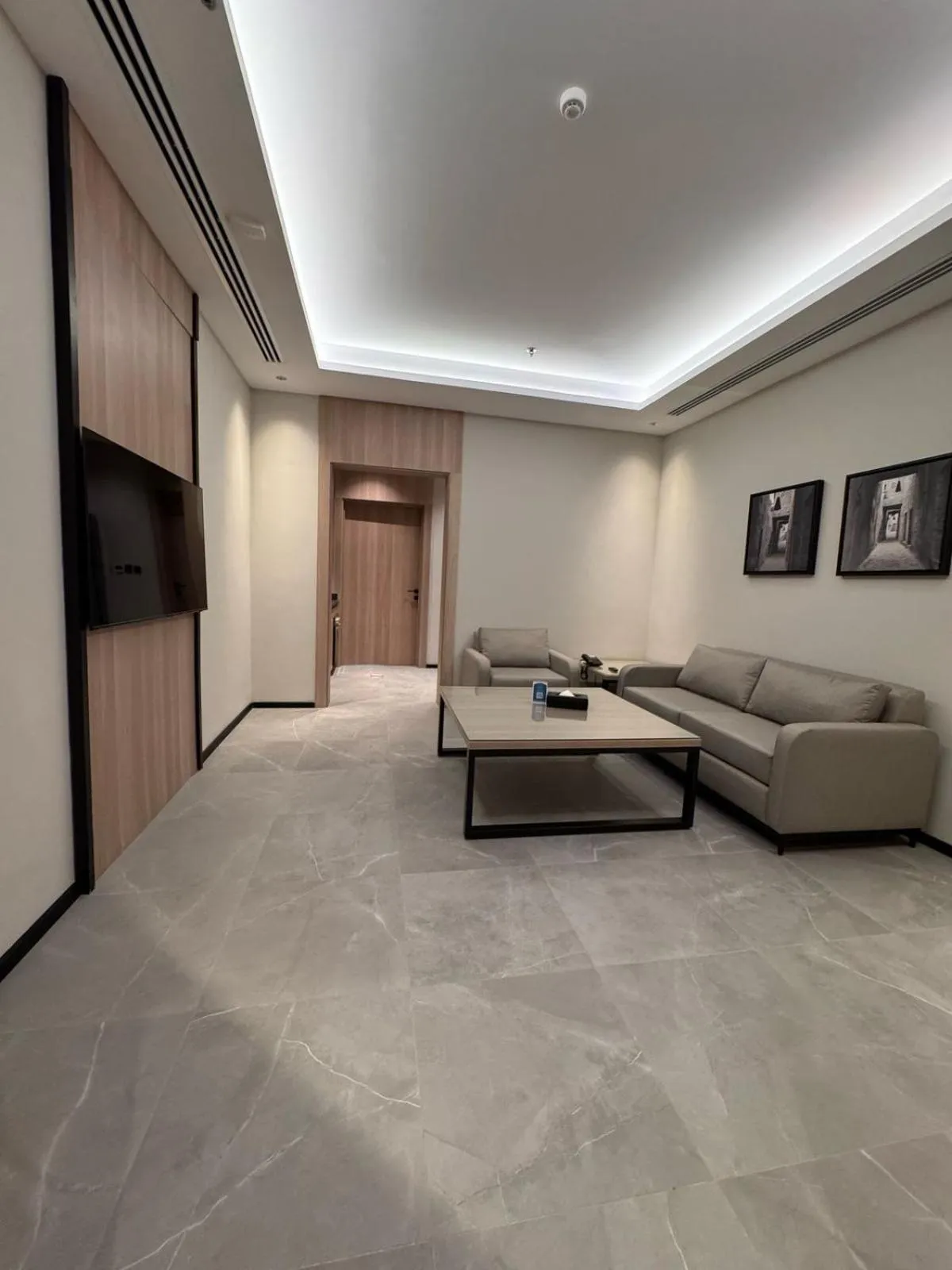 Living room in Manazel Aldiafah serviced Apartments AlSulymaniyah