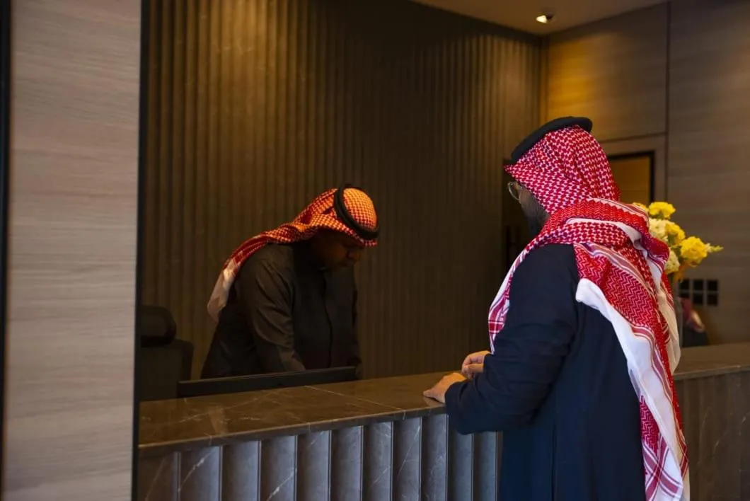 Lobby or reception in Manazel Aldiafah serviced Apartments AlSulymaniyah