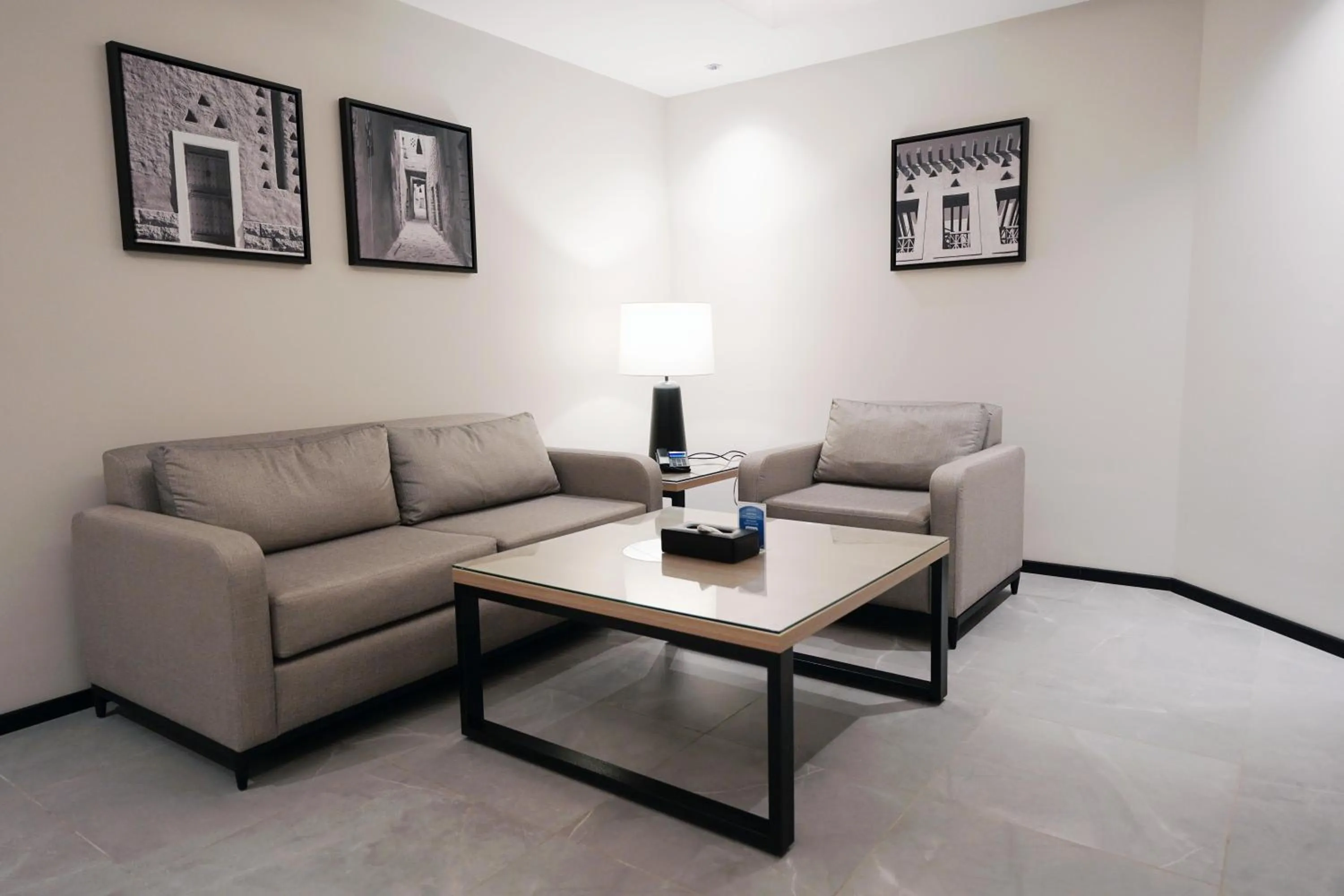 Seating area in Manazel Aldiafah serviced Apartments AlSulymaniyah