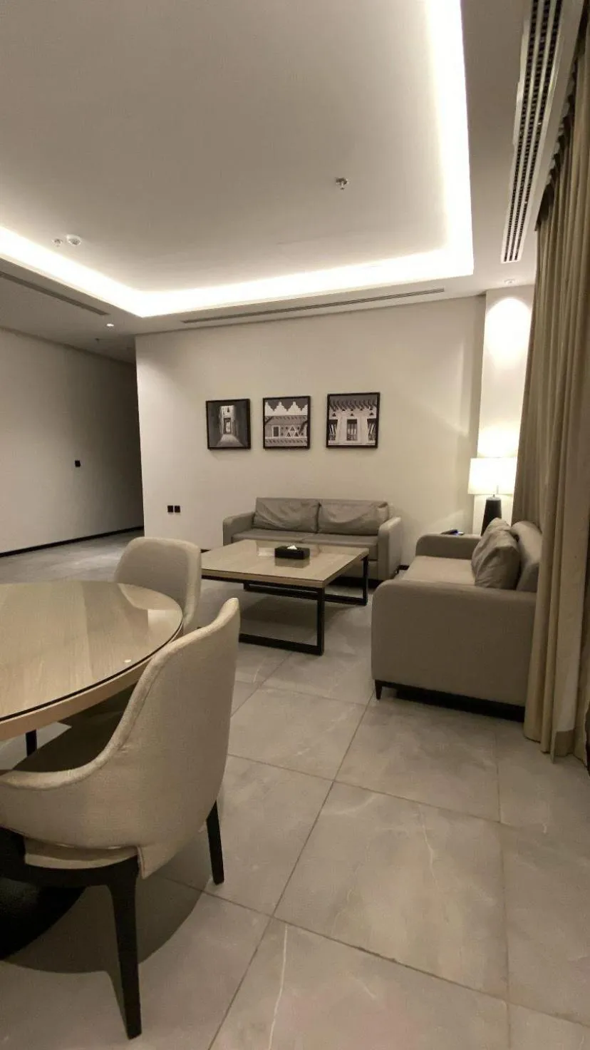 Seating area in Manazel Aldiafah serviced Apartments AlSulymaniyah