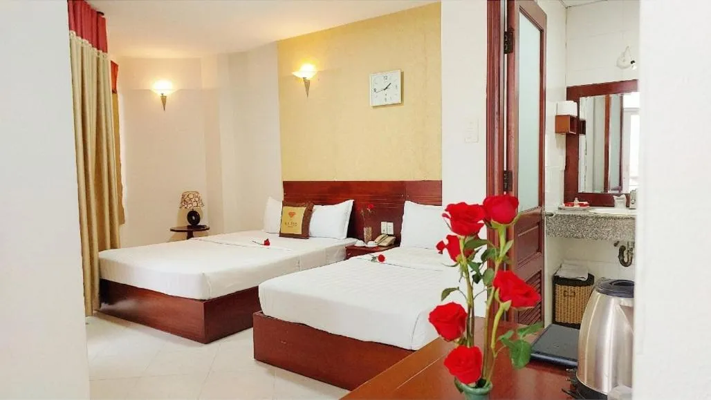 Bed in Kim Yen Hotel