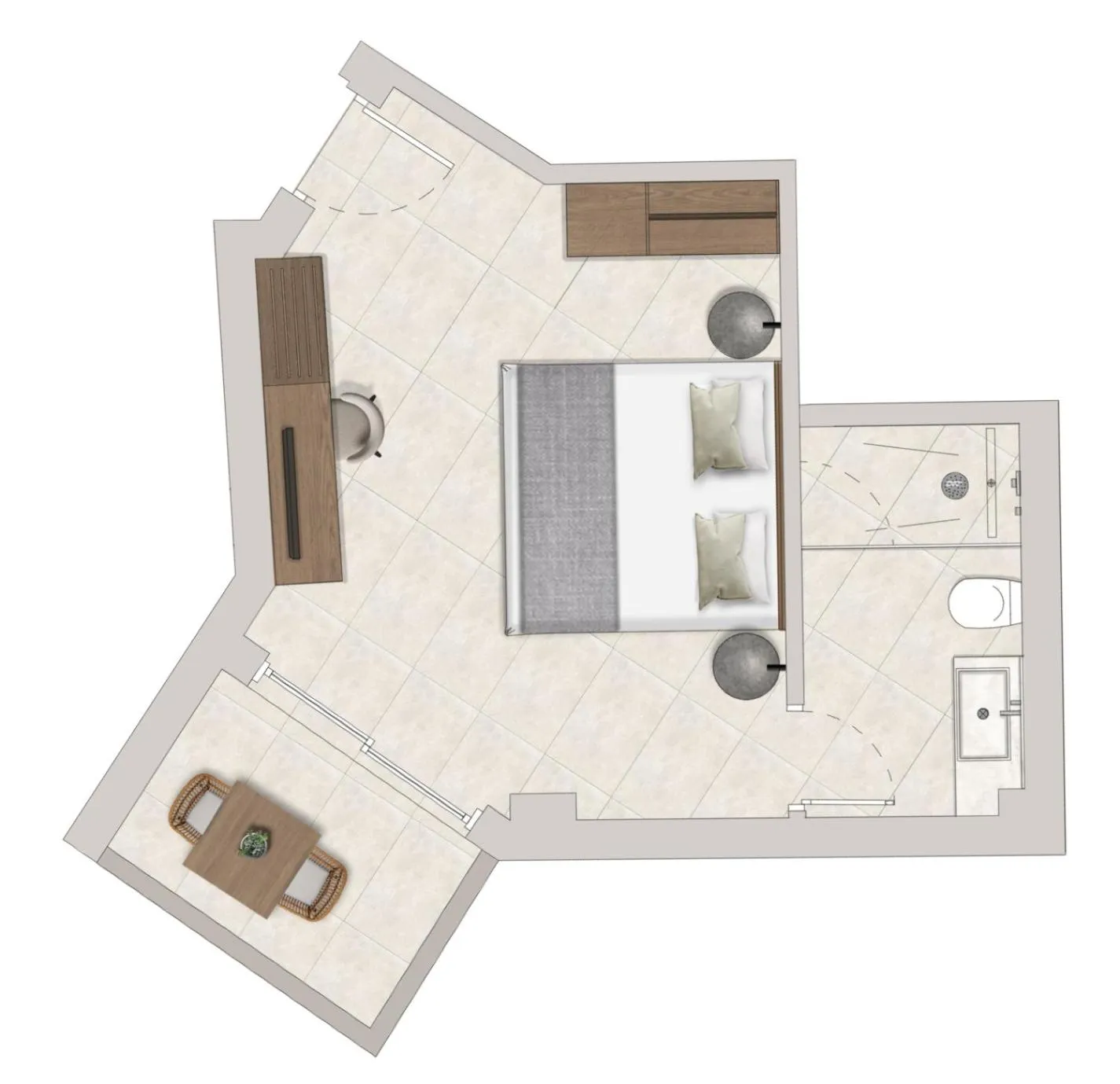Floor plan in Sunny Bay Hotel