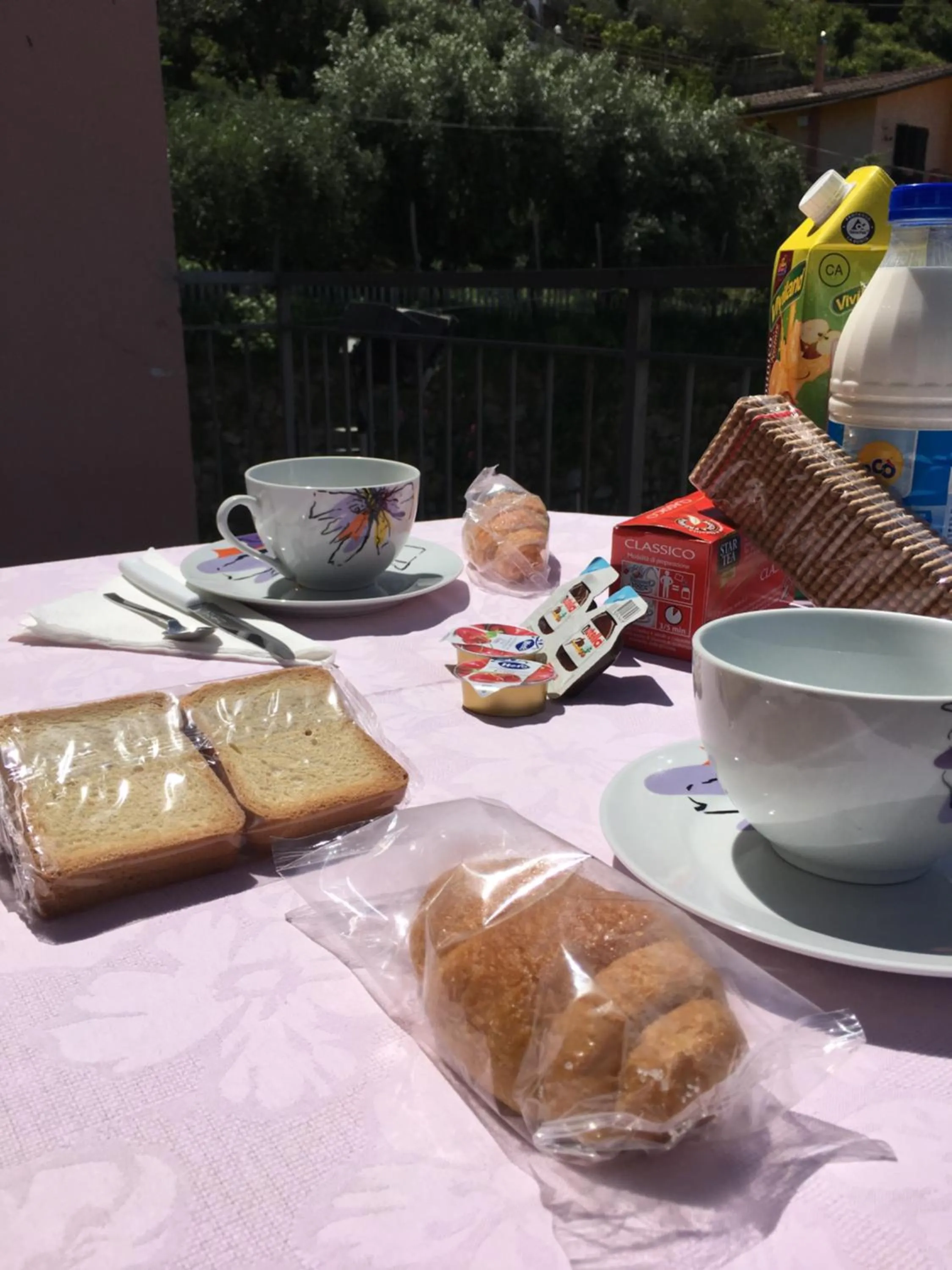 Italian breakfast in villa eden