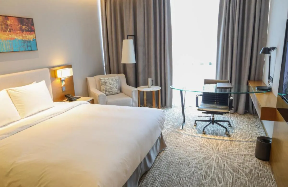 Bed in Hotel Skypark Central Seoul Pangyo