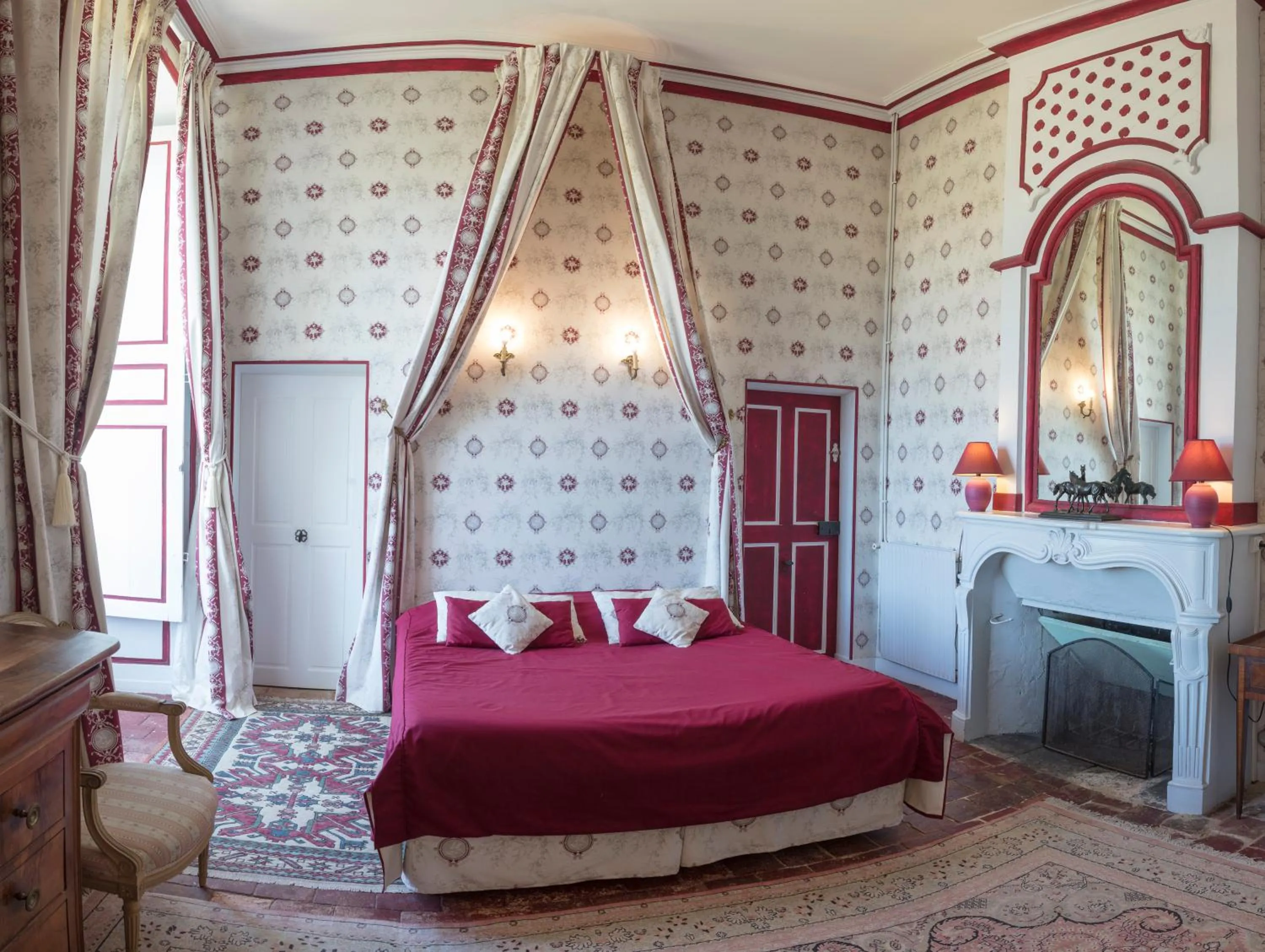 Bed in Chambres d'hôtes au Château de Gizeux