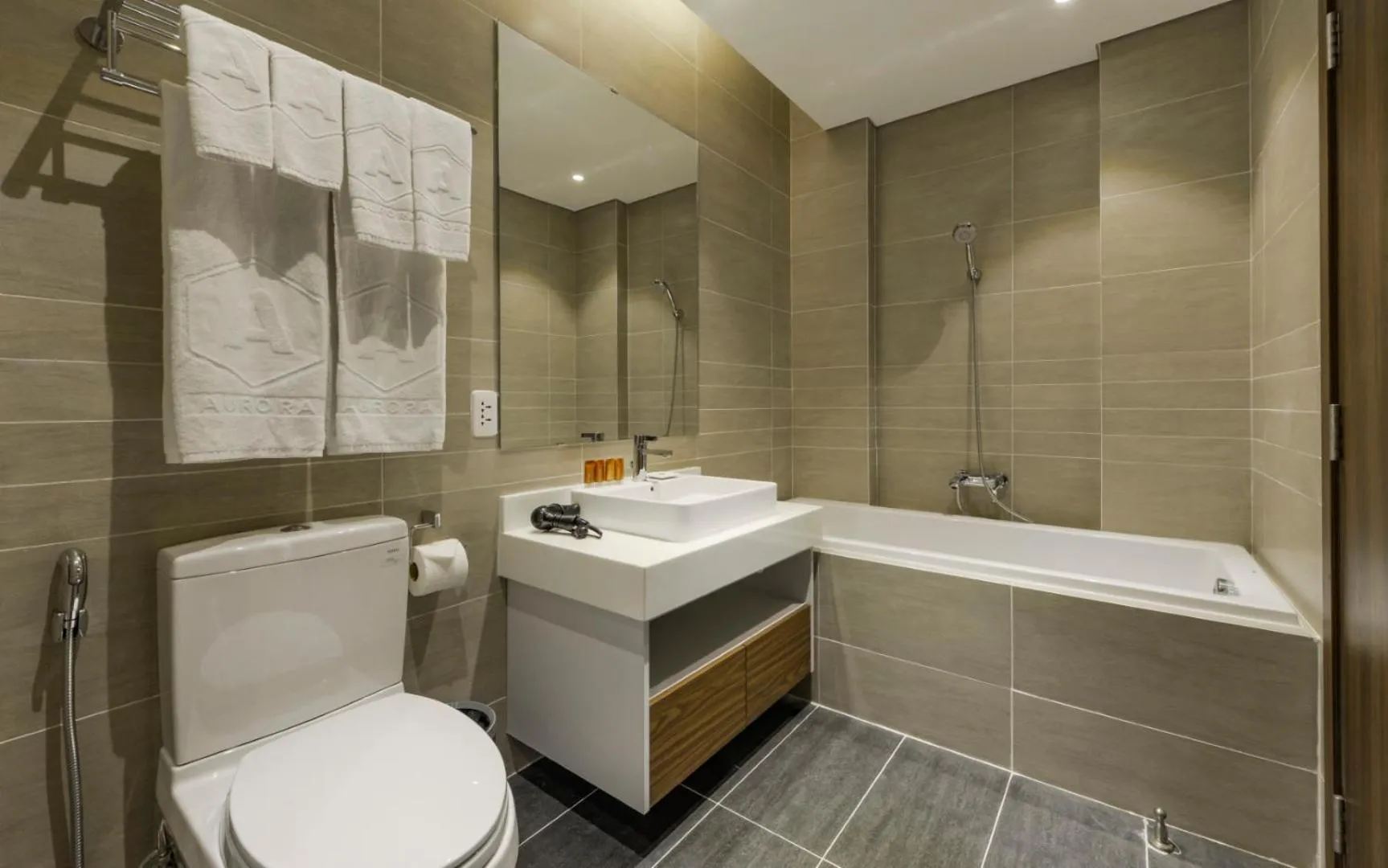 Bathroom in Aurora Serviced Apartments