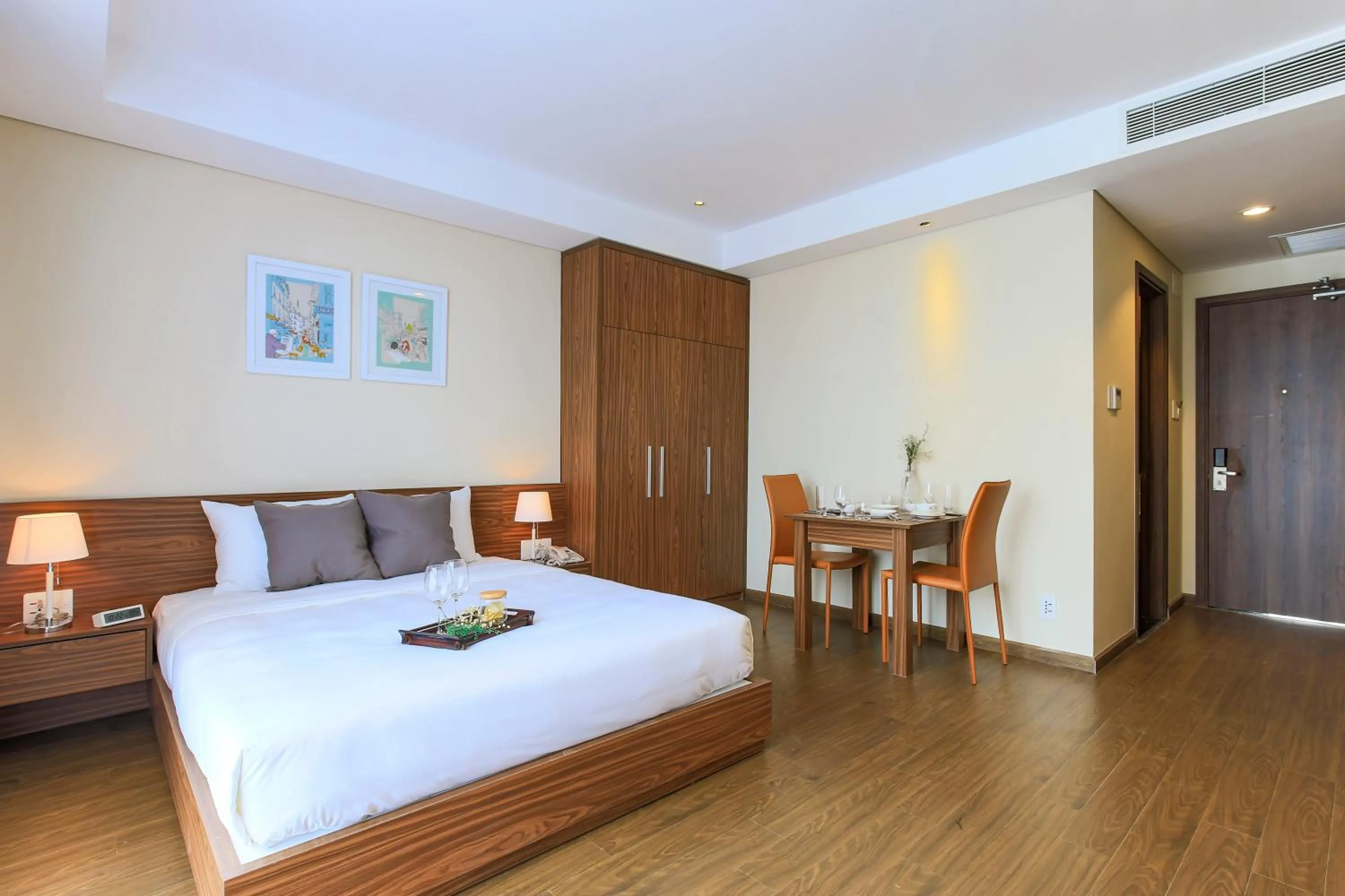 Bed in Aurora Serviced Apartments