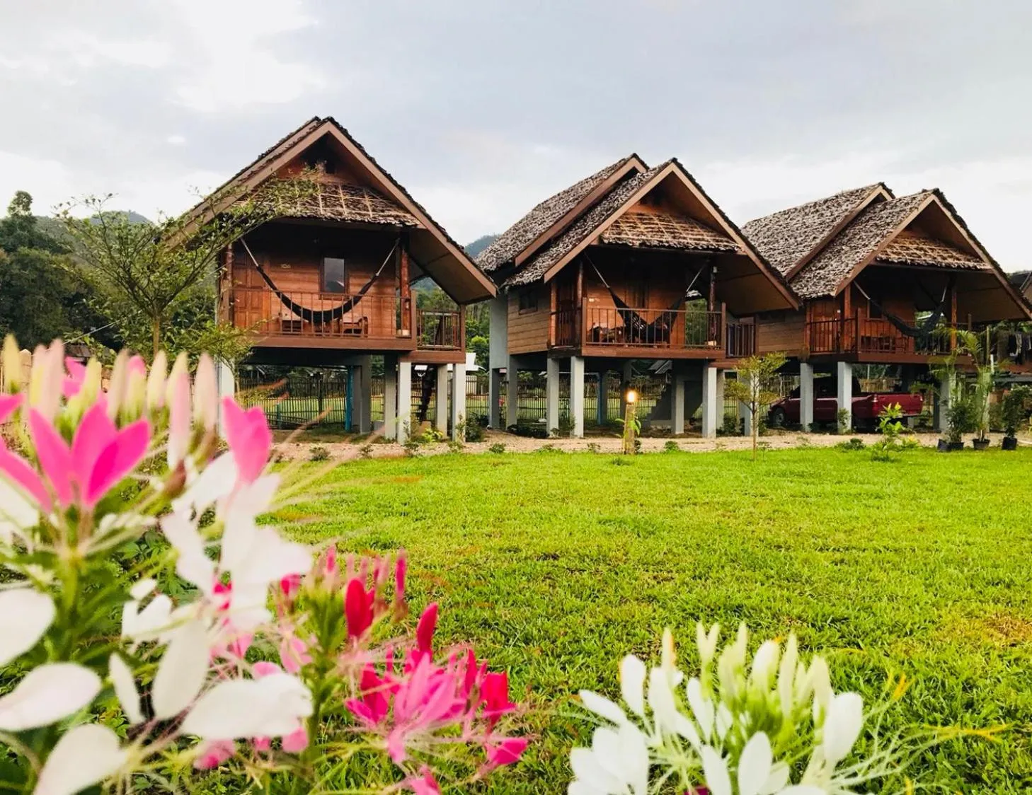Garden view in Pai Smilehouse
