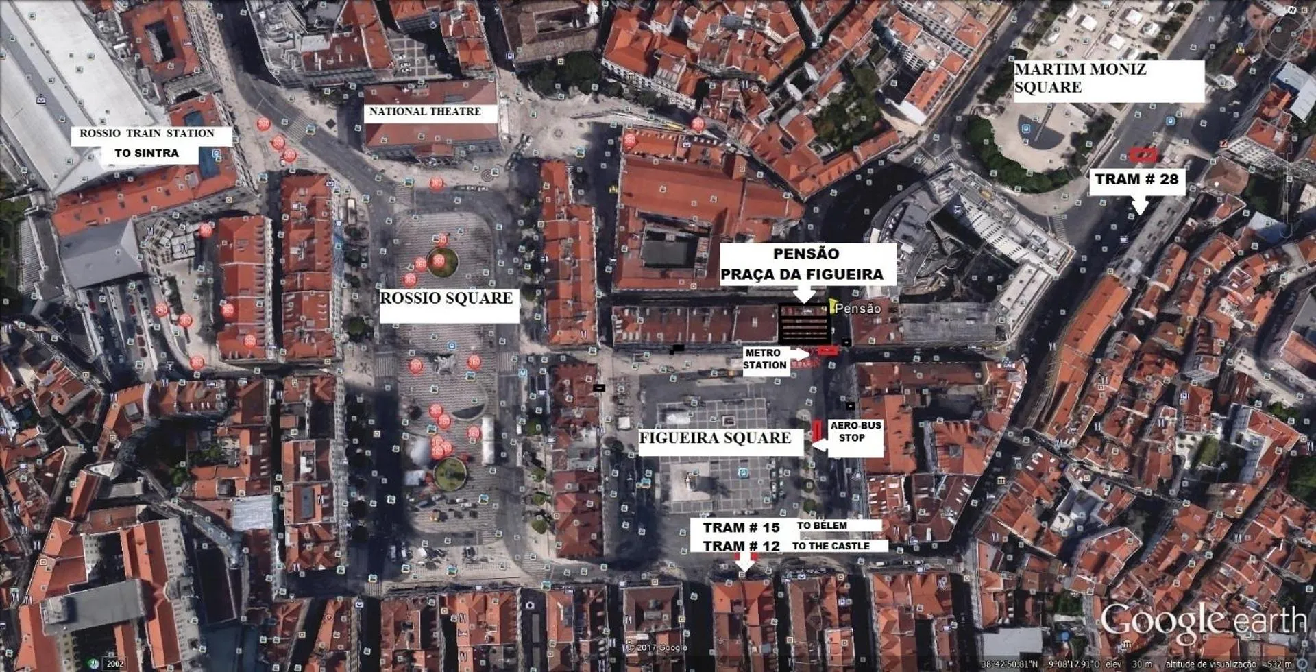 Bird's eye view in Pensao Praca Da Figueira