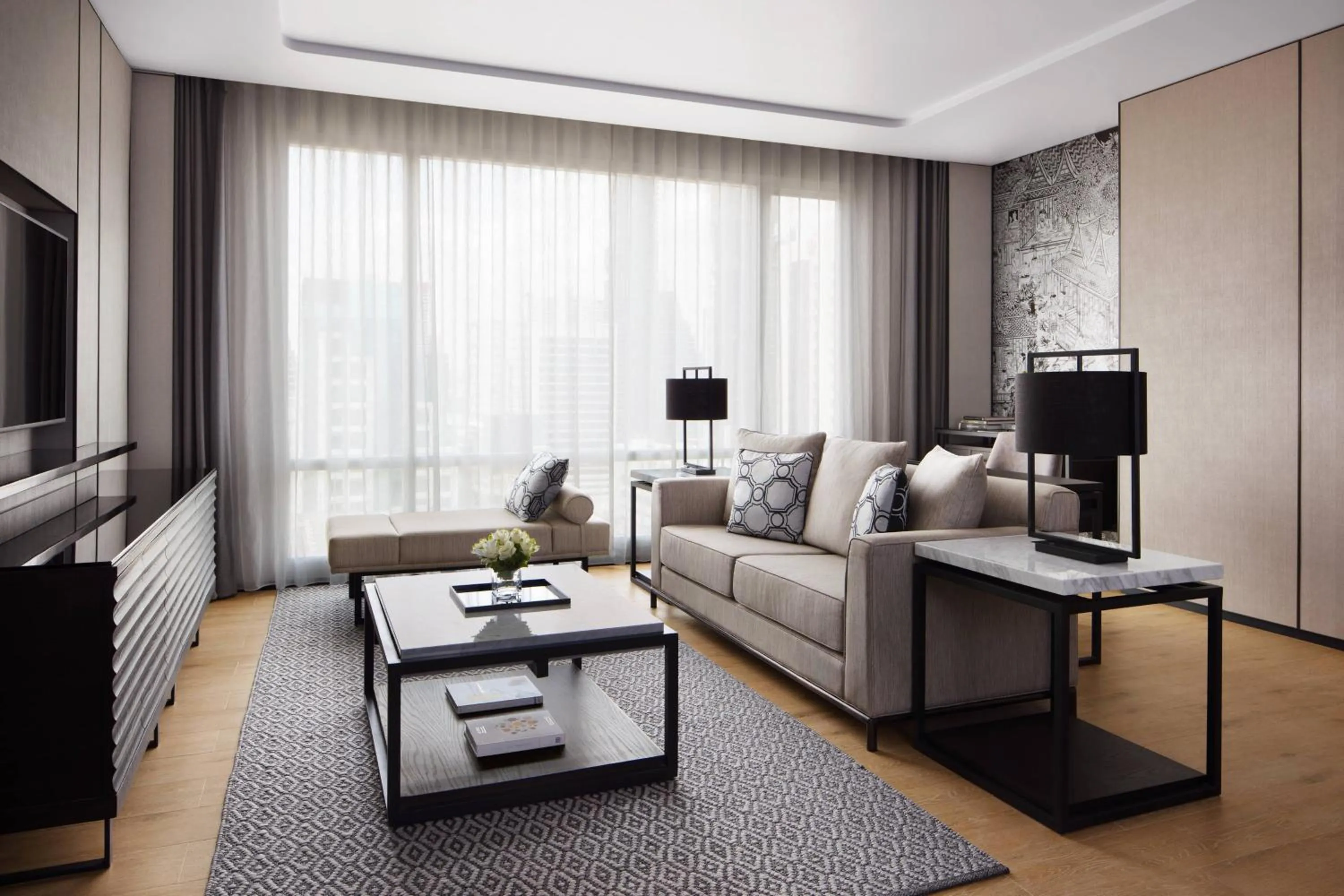 Living room in Bangkok Marriott Hotel The Surawongse