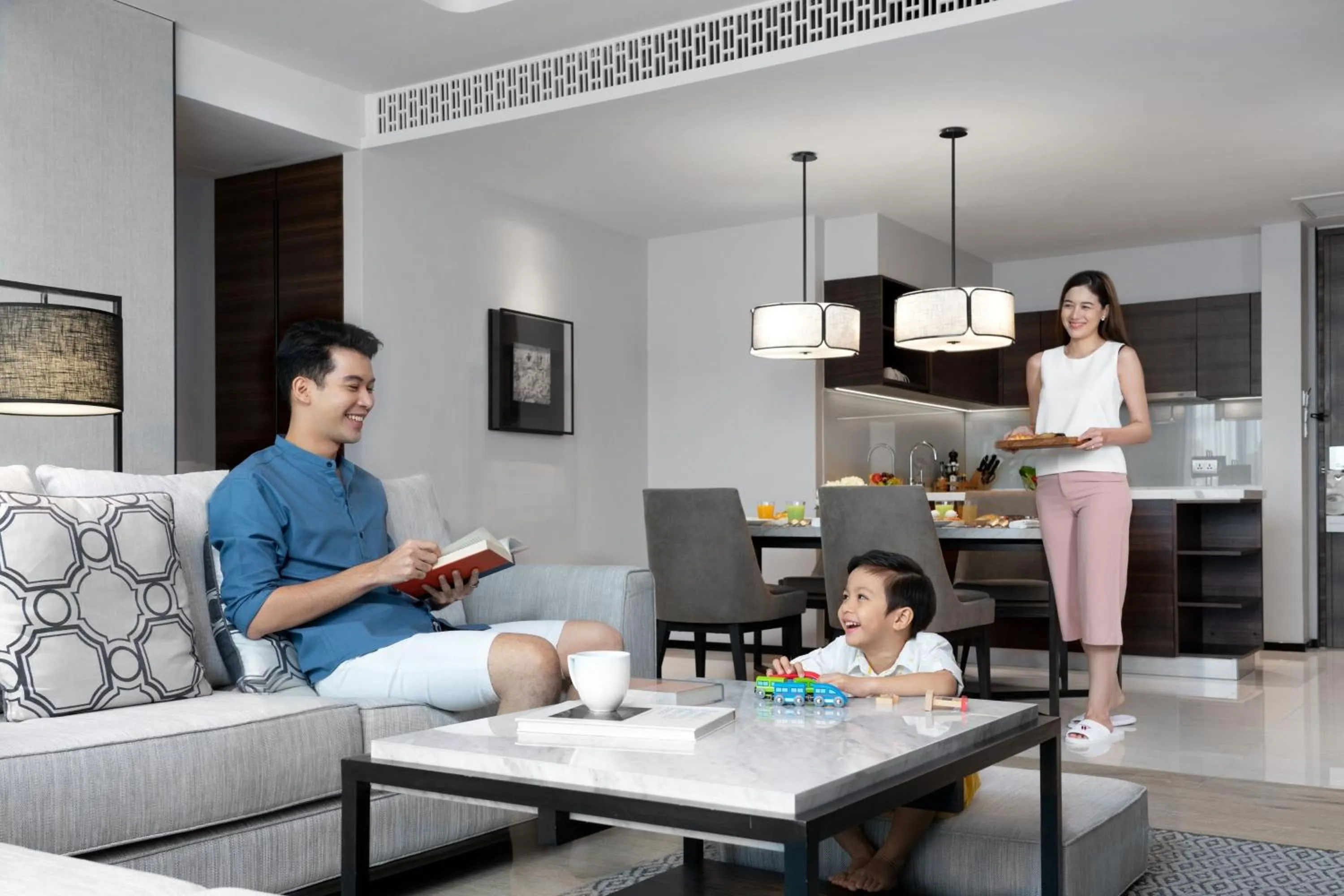 Living room in Bangkok Marriott Hotel The Surawongse