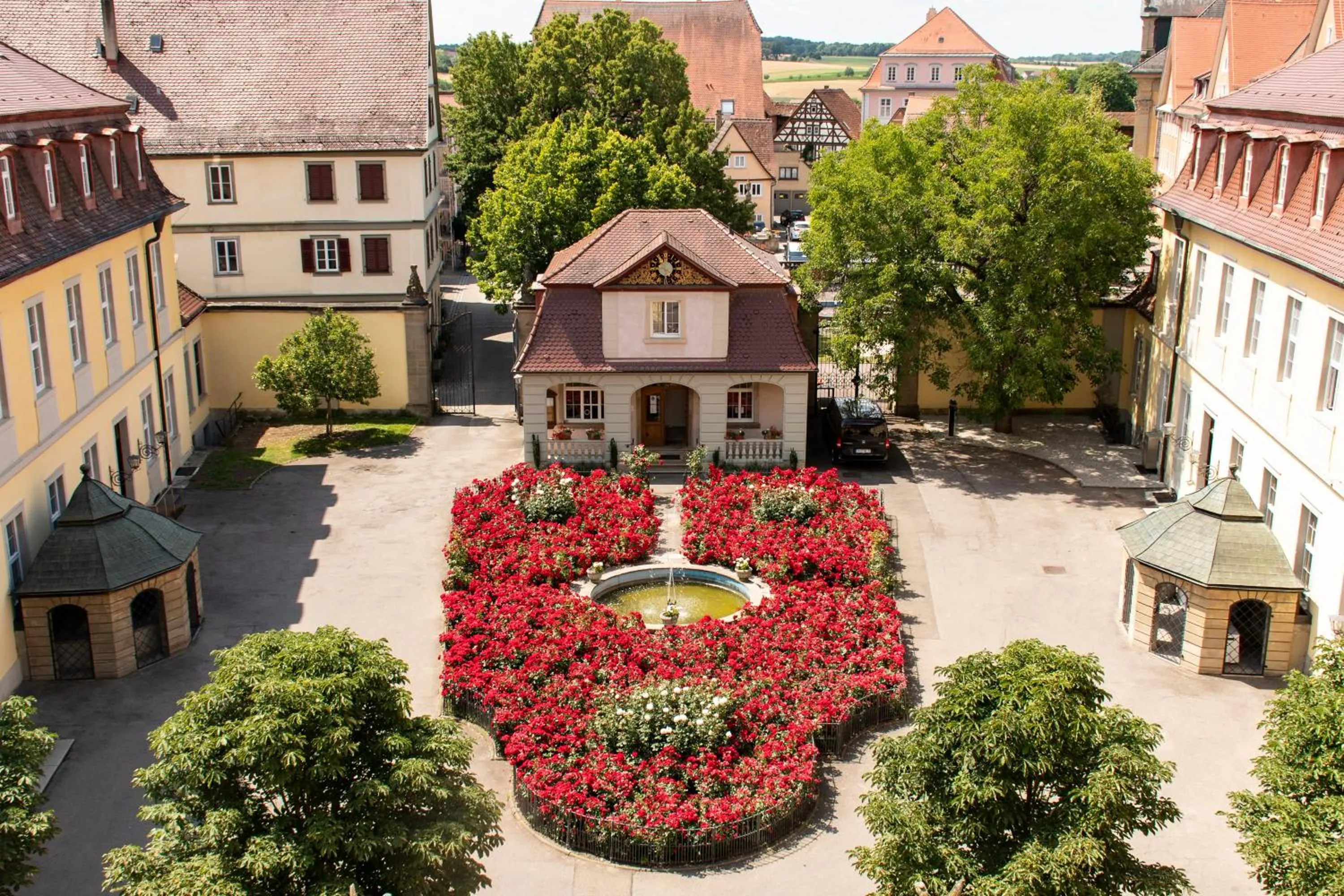Patio in BioHotel Schloss Kirchberg