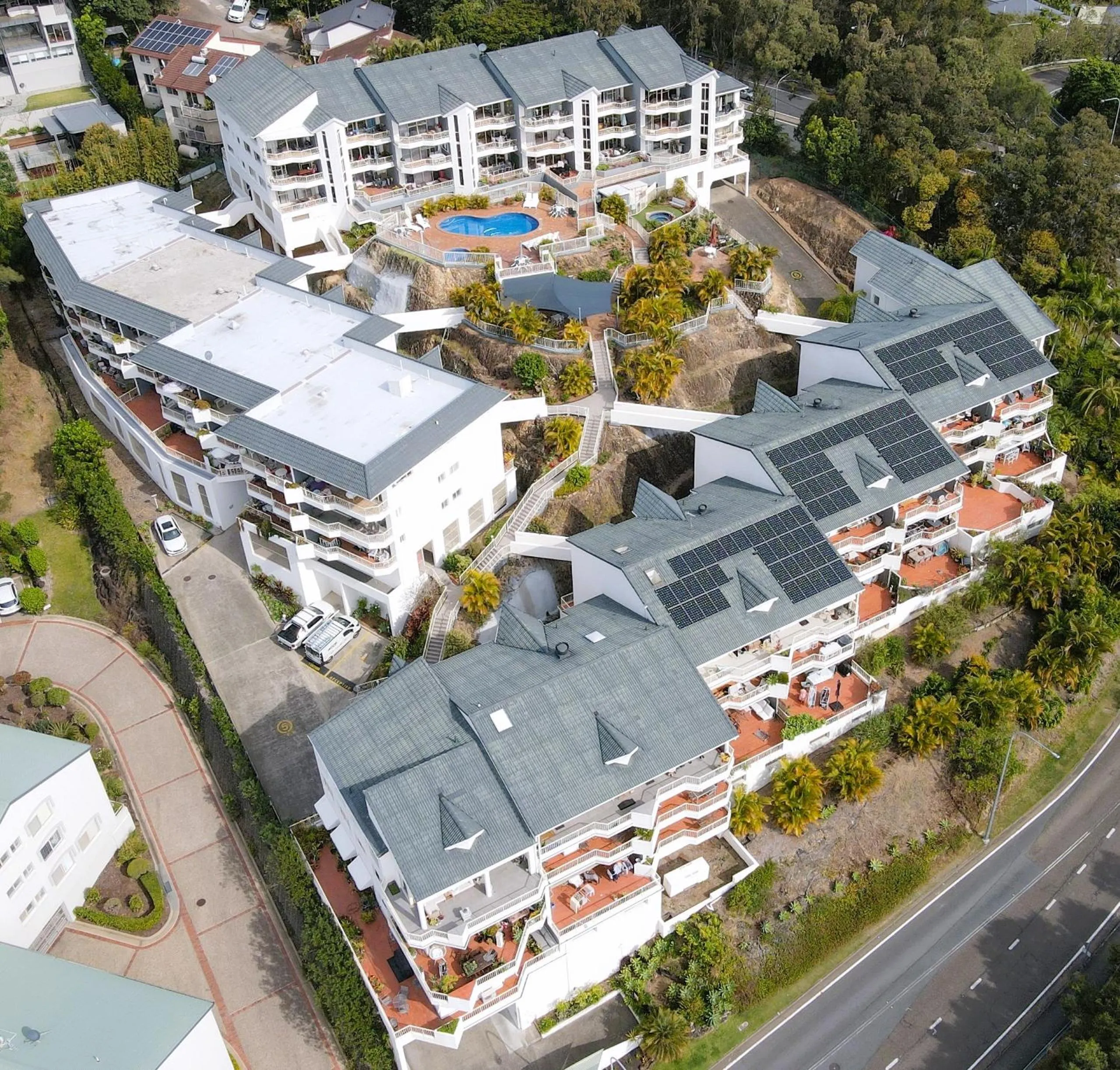 Bird's eye view in The Hill Apartments Currumbin Beach