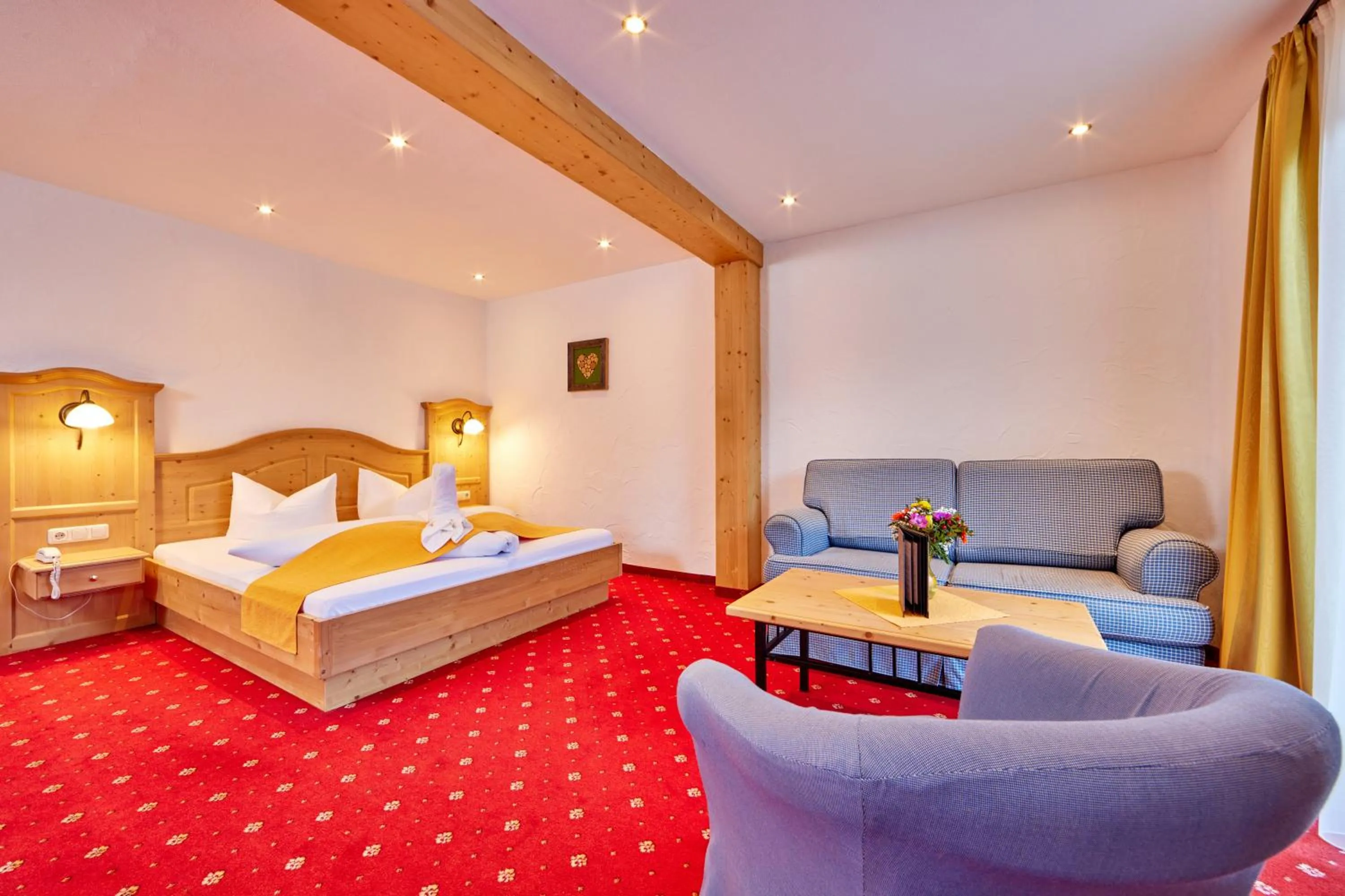 Bed in Alpenhotel Rieger