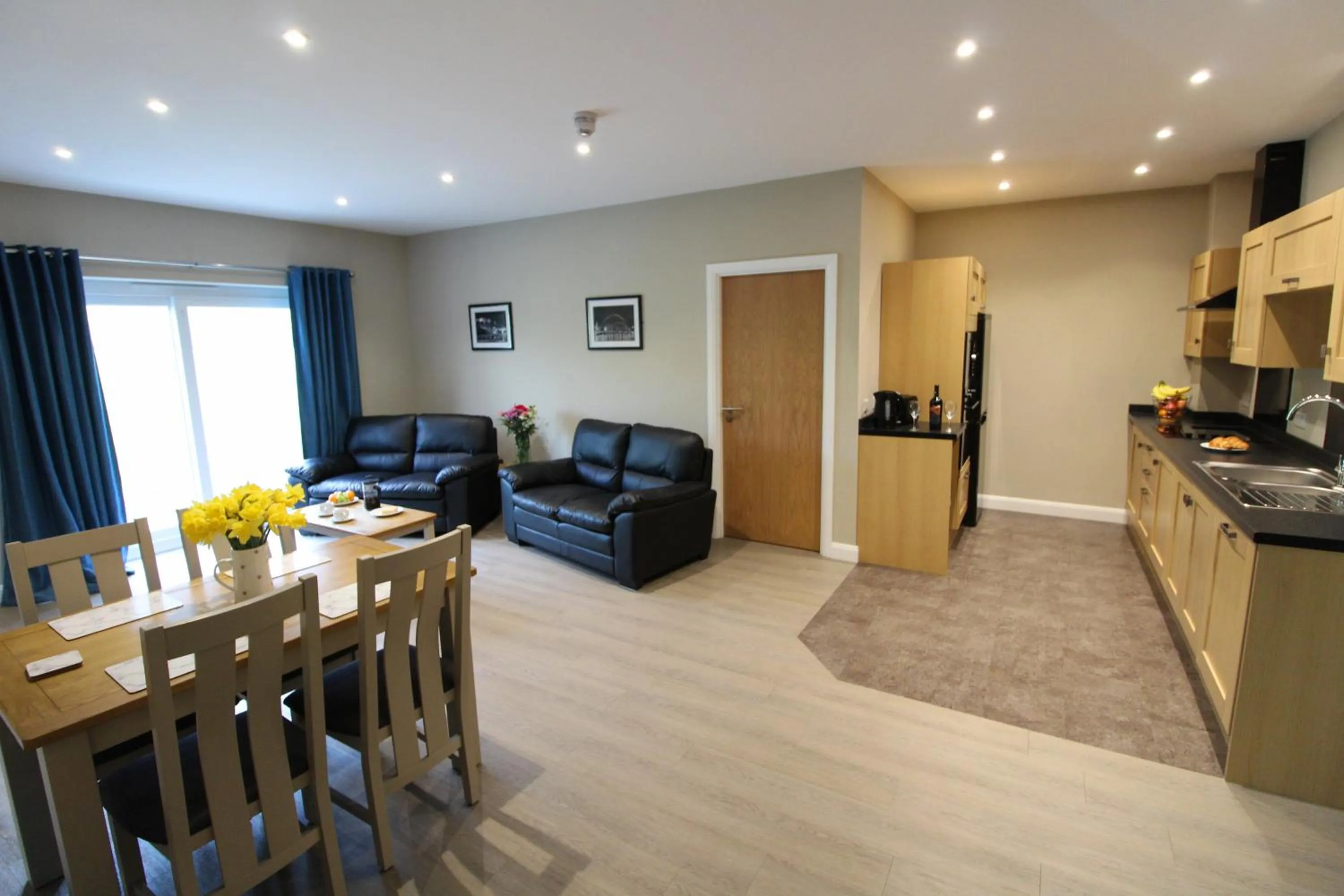 Kitchen or kitchenette in Plawsworth Hall Serviced Cottages and Apartments