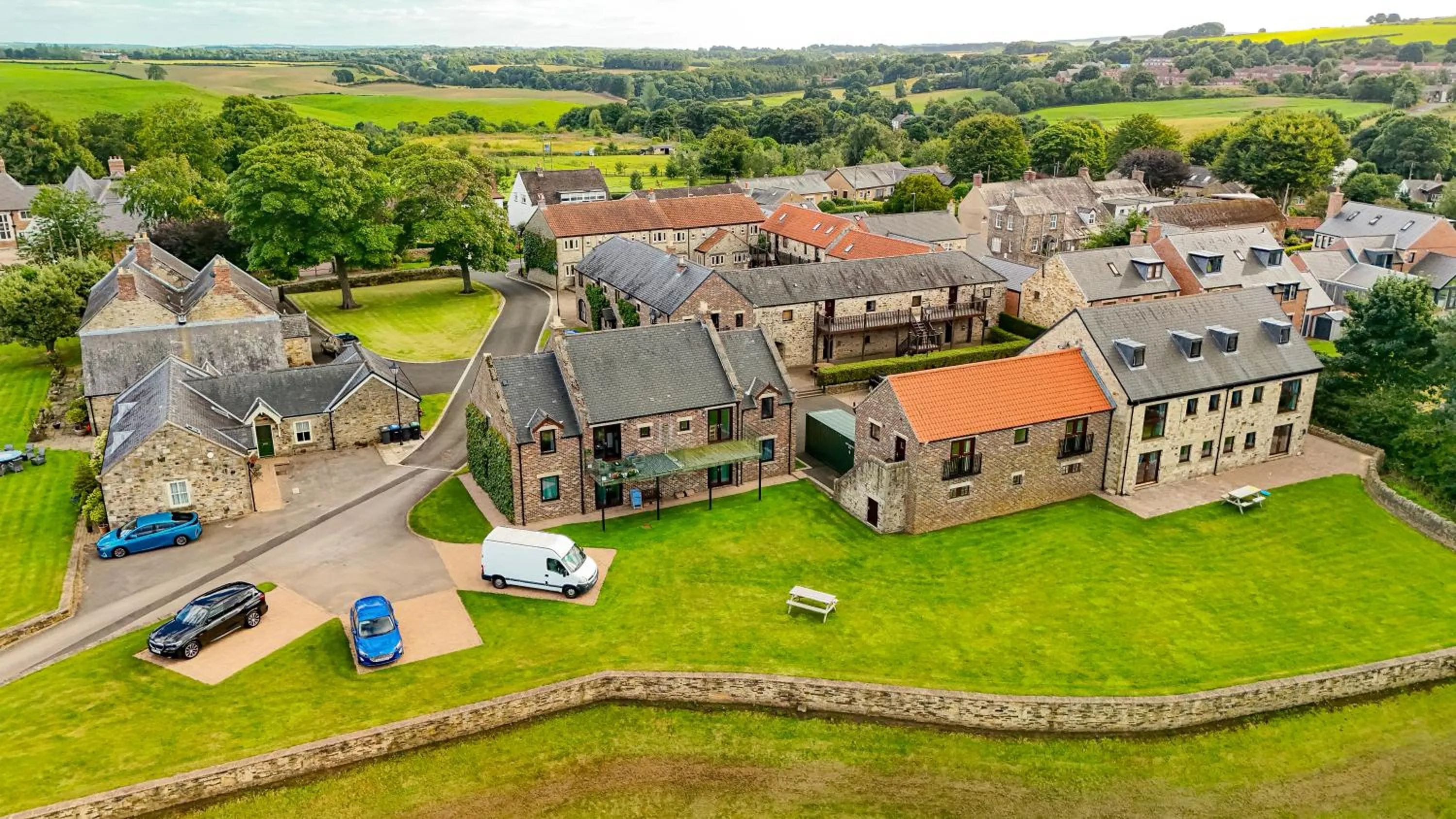Bird's eye view in Plawsworth Hall Serviced Cottages and Apartments