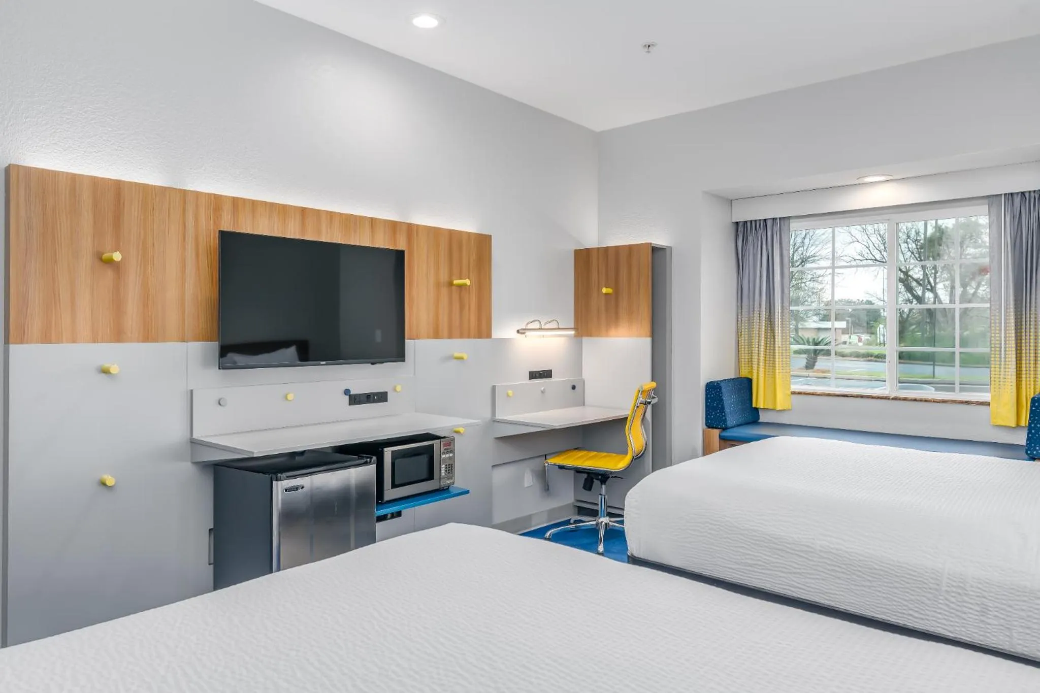 TV and multimedia, Bed in Microtel Inn and Suites Montgomery