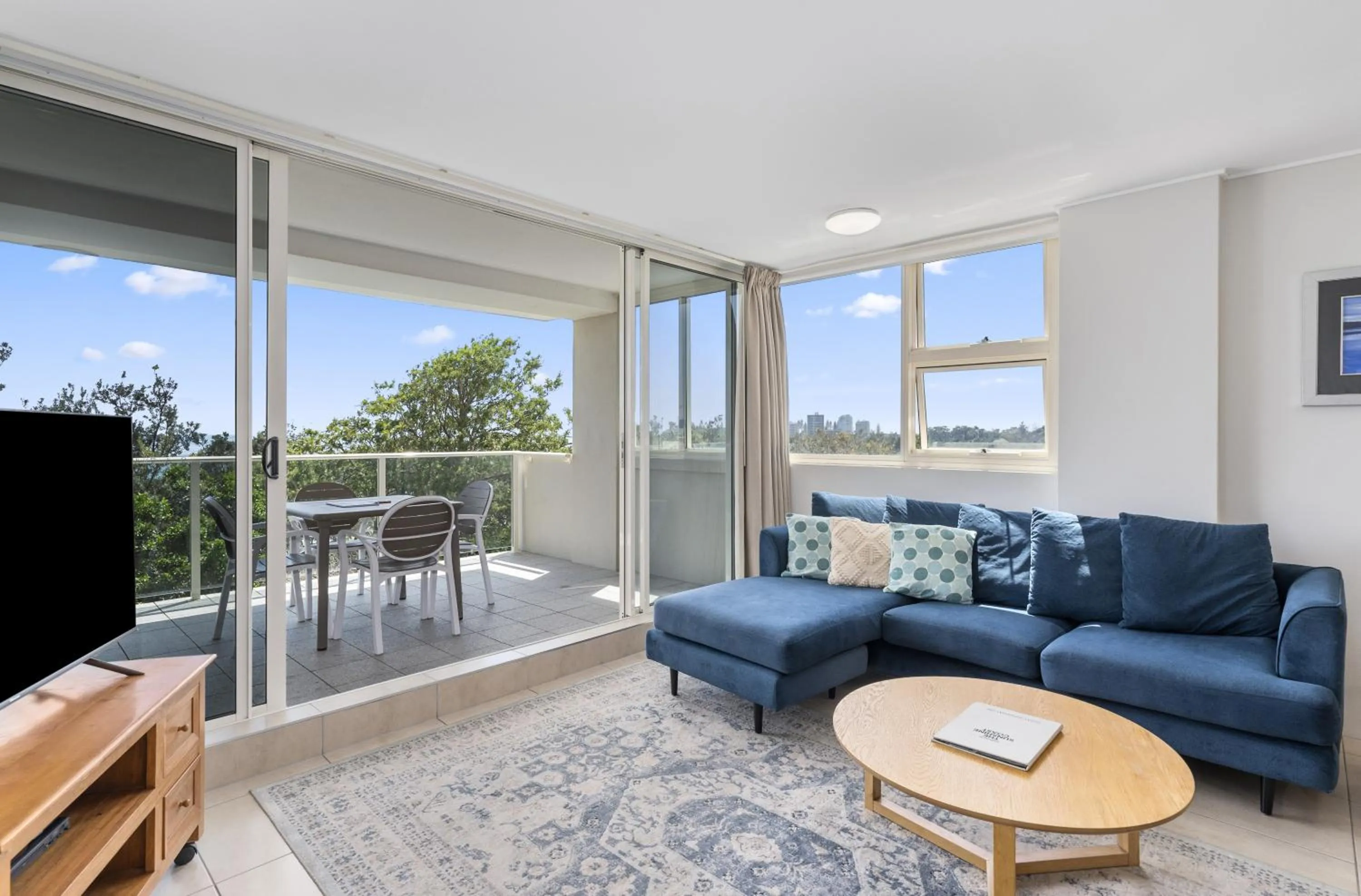 Patio in 84 The Spit Holiday Apartments