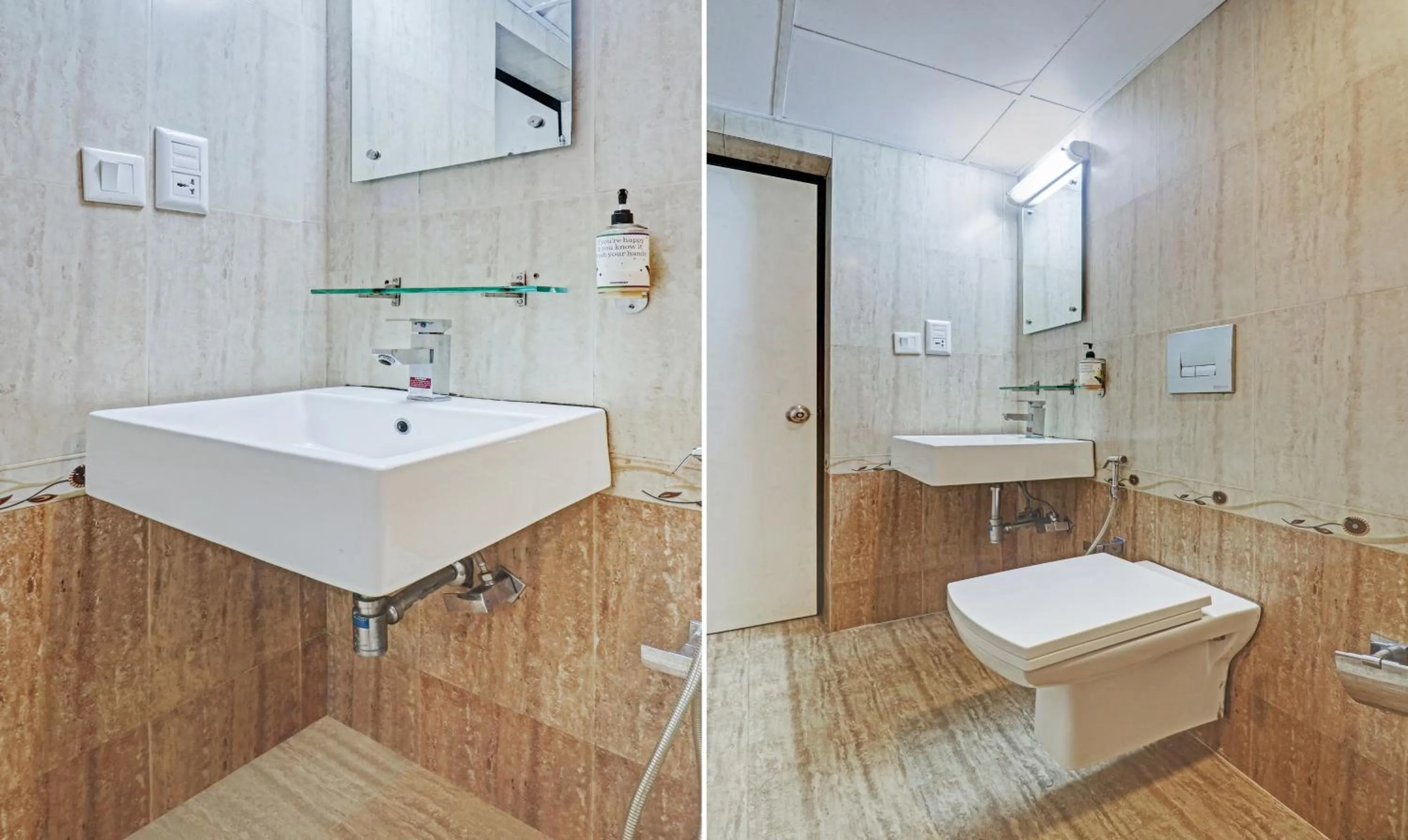 Shower in Treebo Time Square Marine Drive