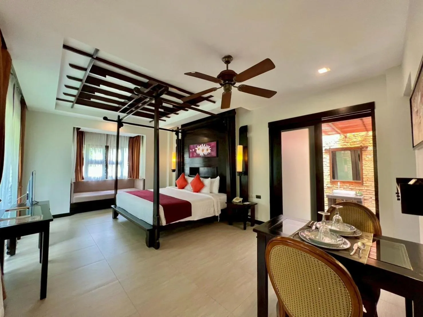 Bed in Aonang Phu Pi Maan Resort & Spa