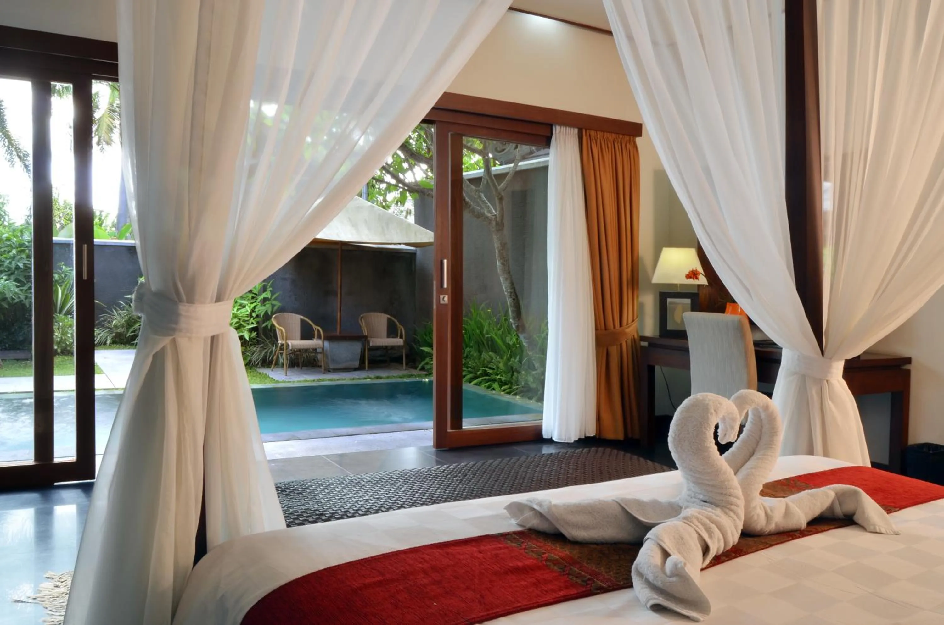 Bed in Bumi Linggah Villas Bali