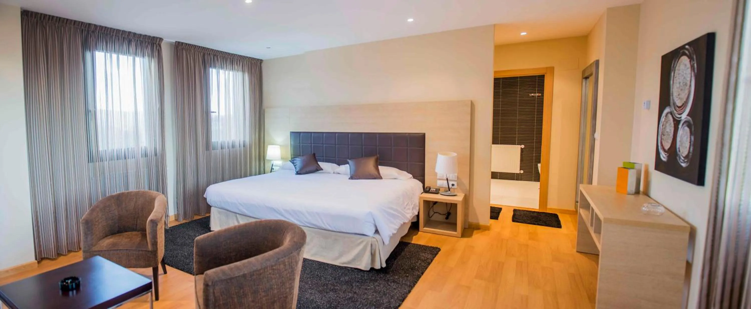 Bed in Hotel Meson de Erosa