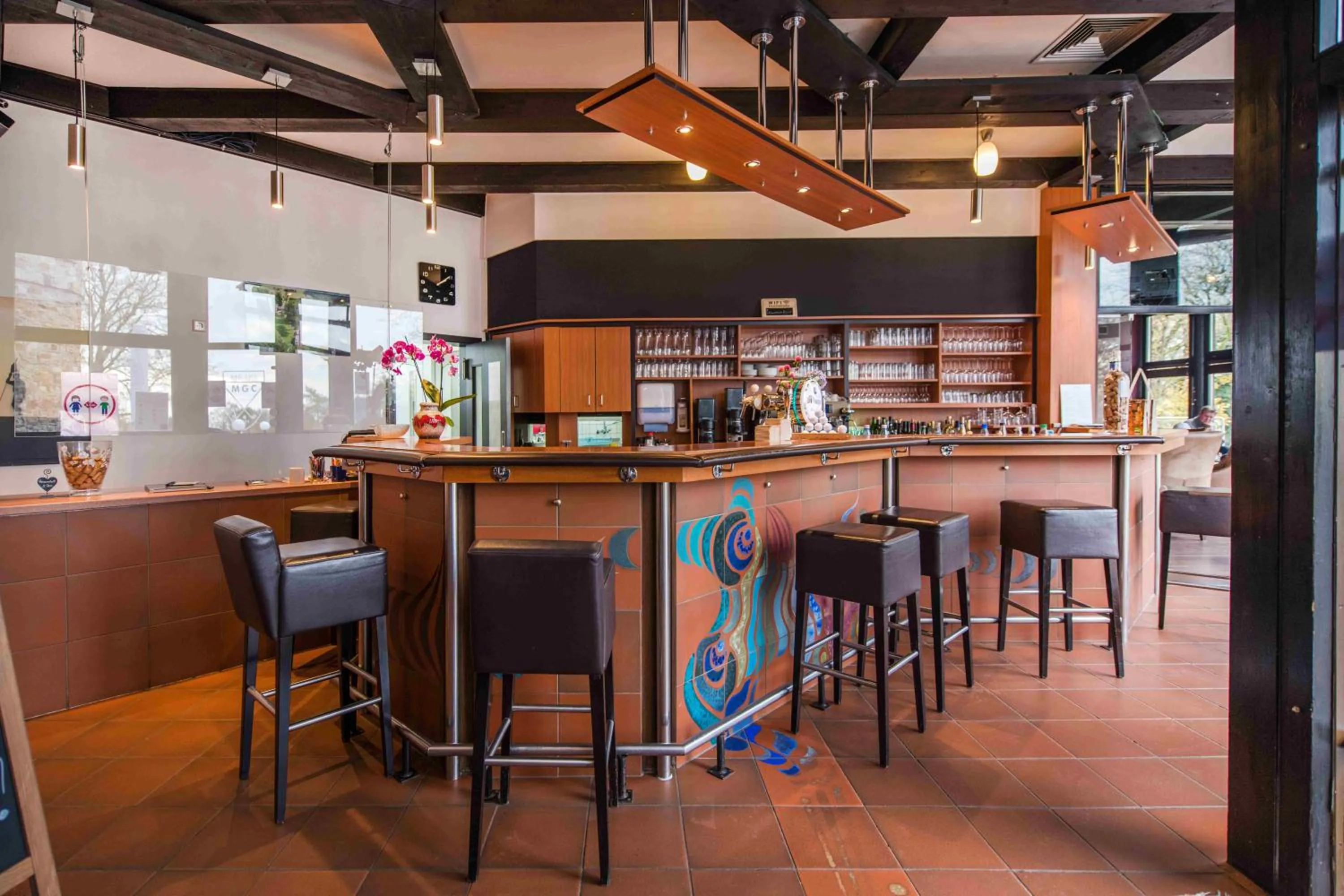 Lounge or bar in Golfhotel Denzerheide