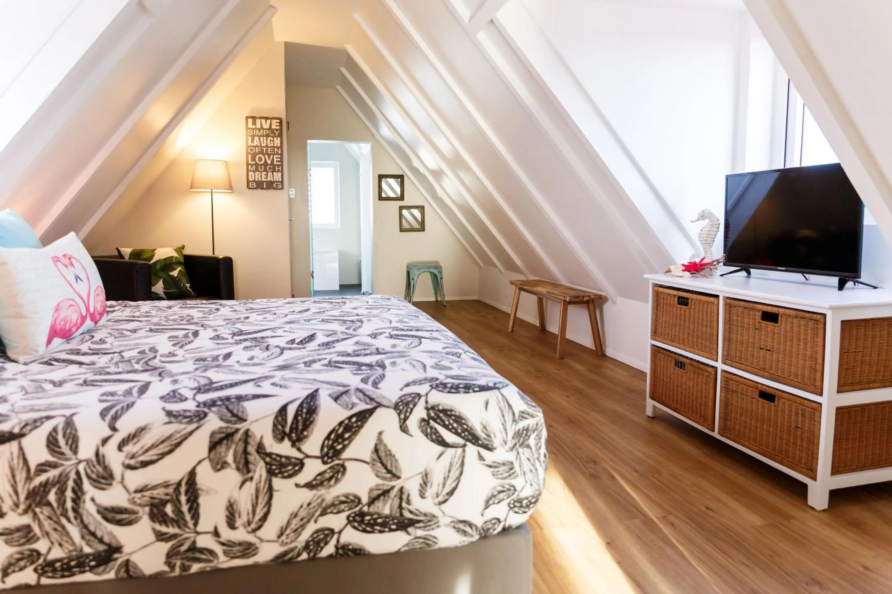 Bed in Aruba Boutique Apartments - Adults Only