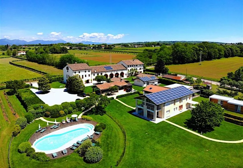 Pool view in Col Delle Rane