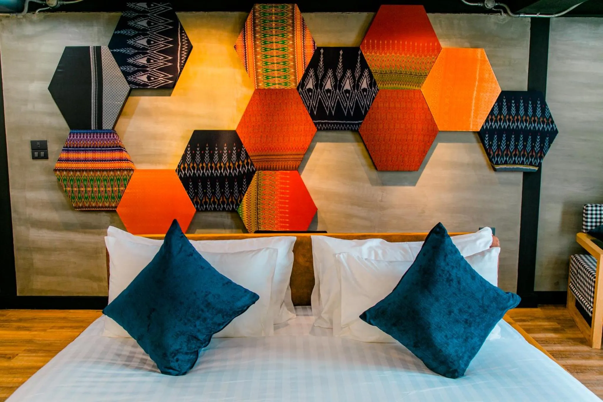 Bed in Vino Neste Private Pool Villas