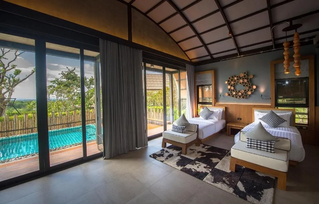 Bed in Vino Neste Private Pool Villas