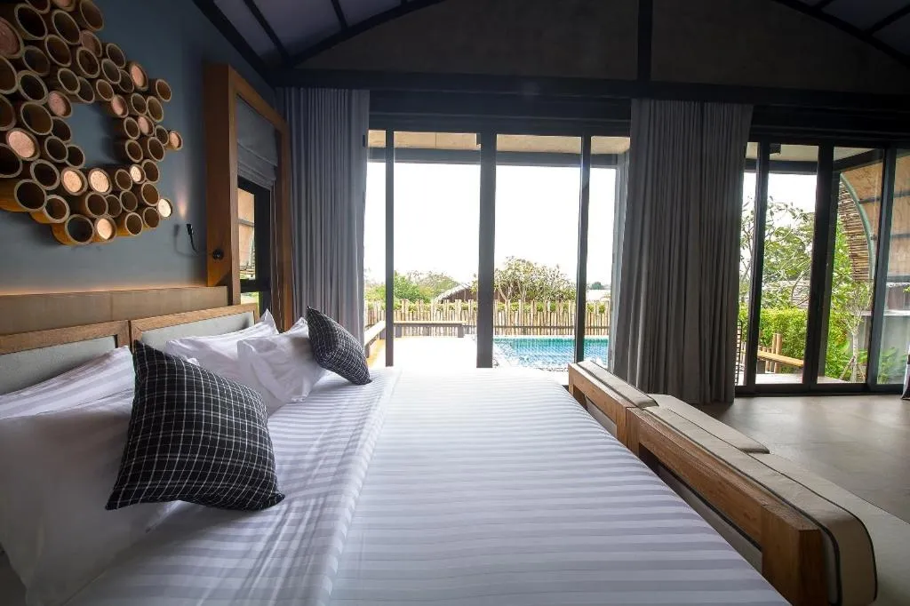 Bed in Vino Neste Private Pool Villas