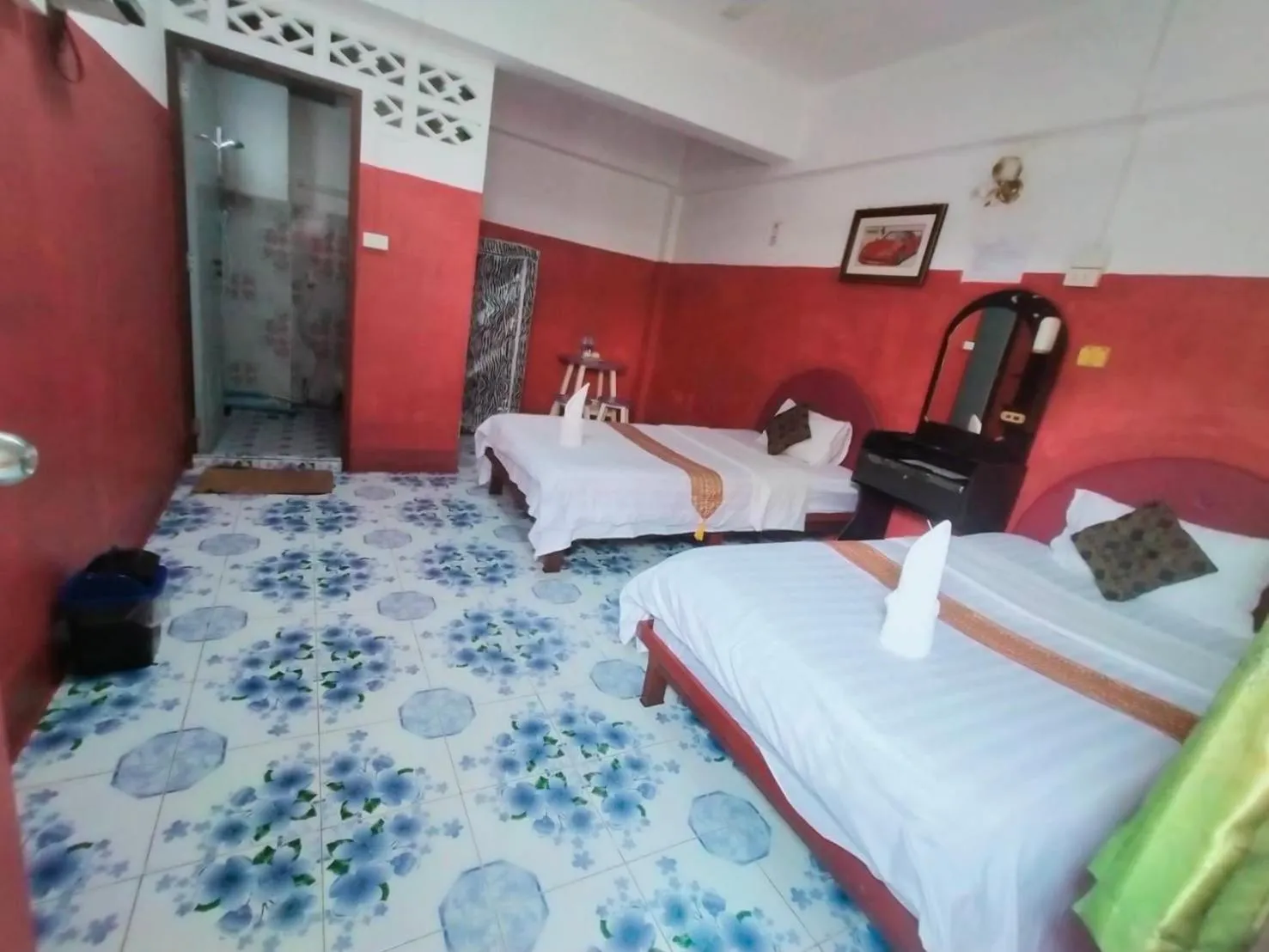 Bed in Sabaydee House at Pai