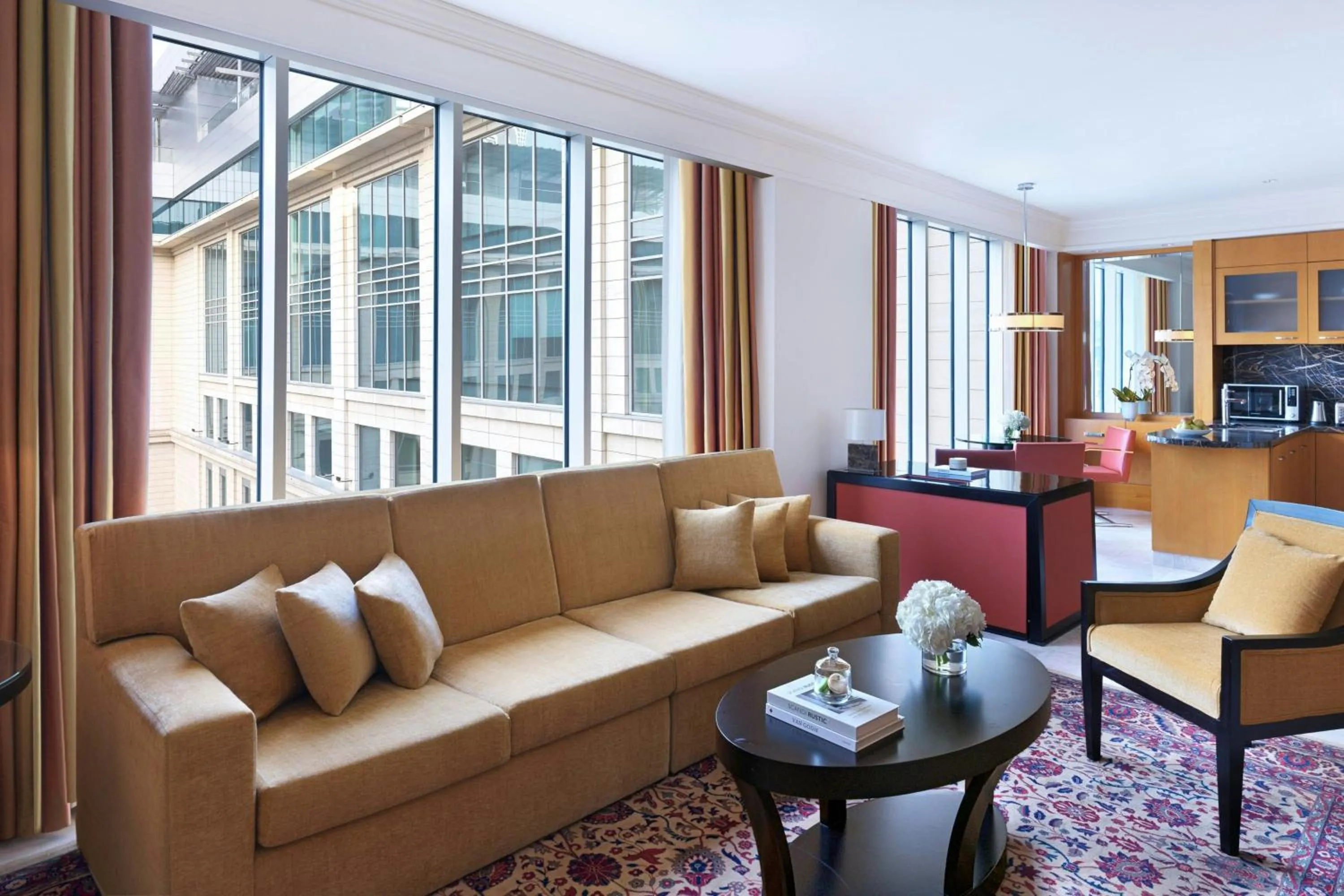 Living room in Ritz Carlton DIFC Downtown Dubai