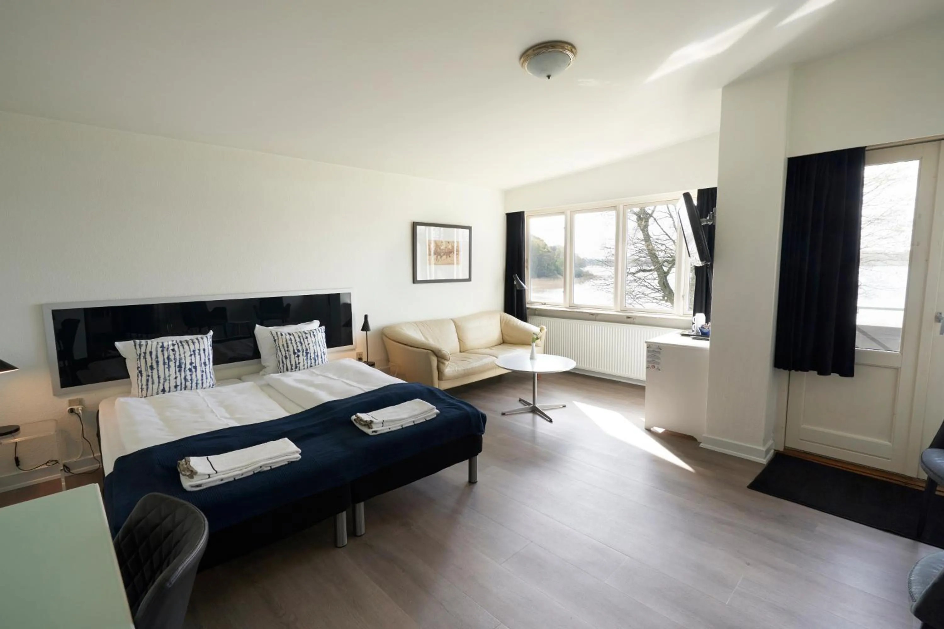 Bed in Hotel Skanderborghus