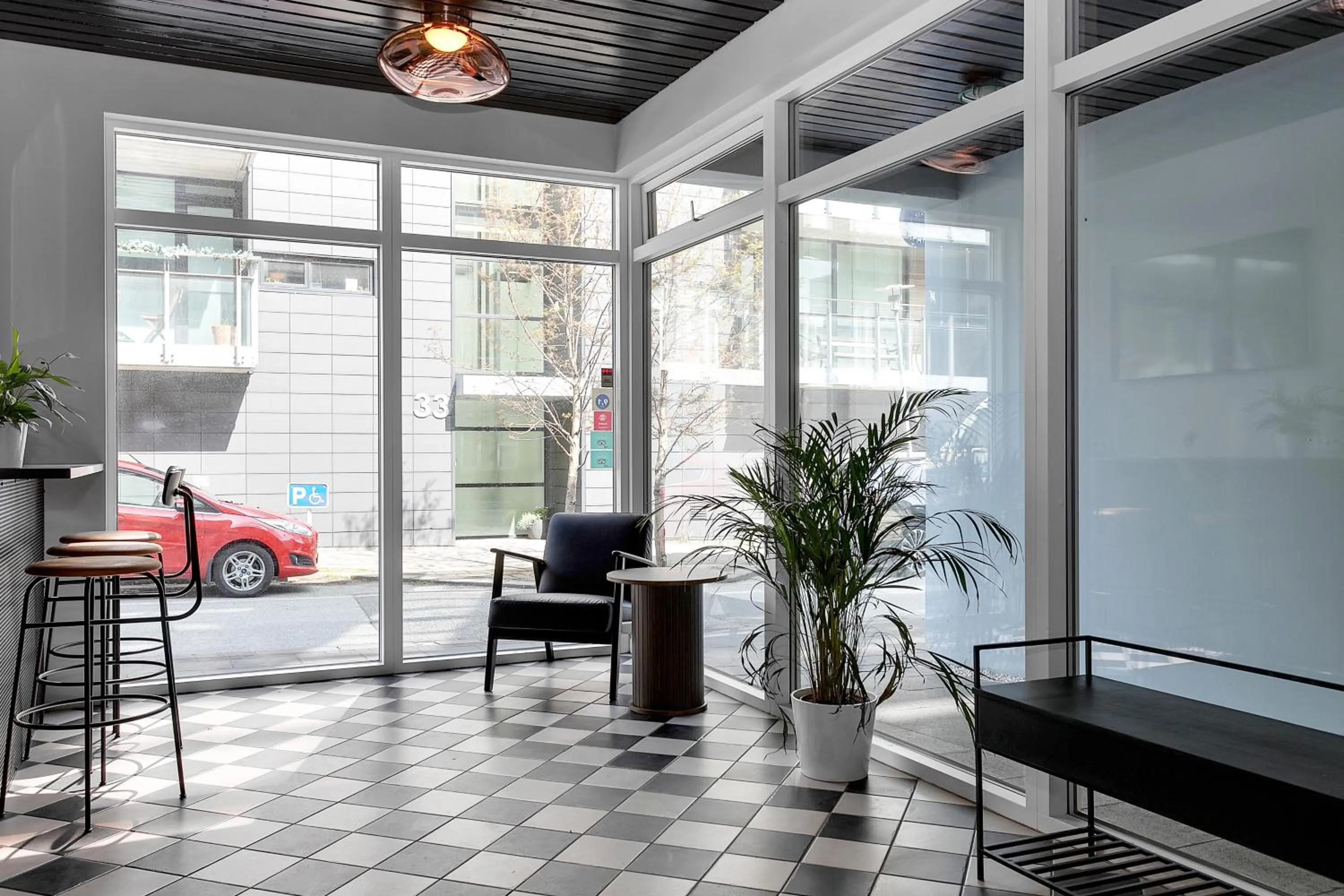 Lobby or reception in The Swan House by Heimaleiga