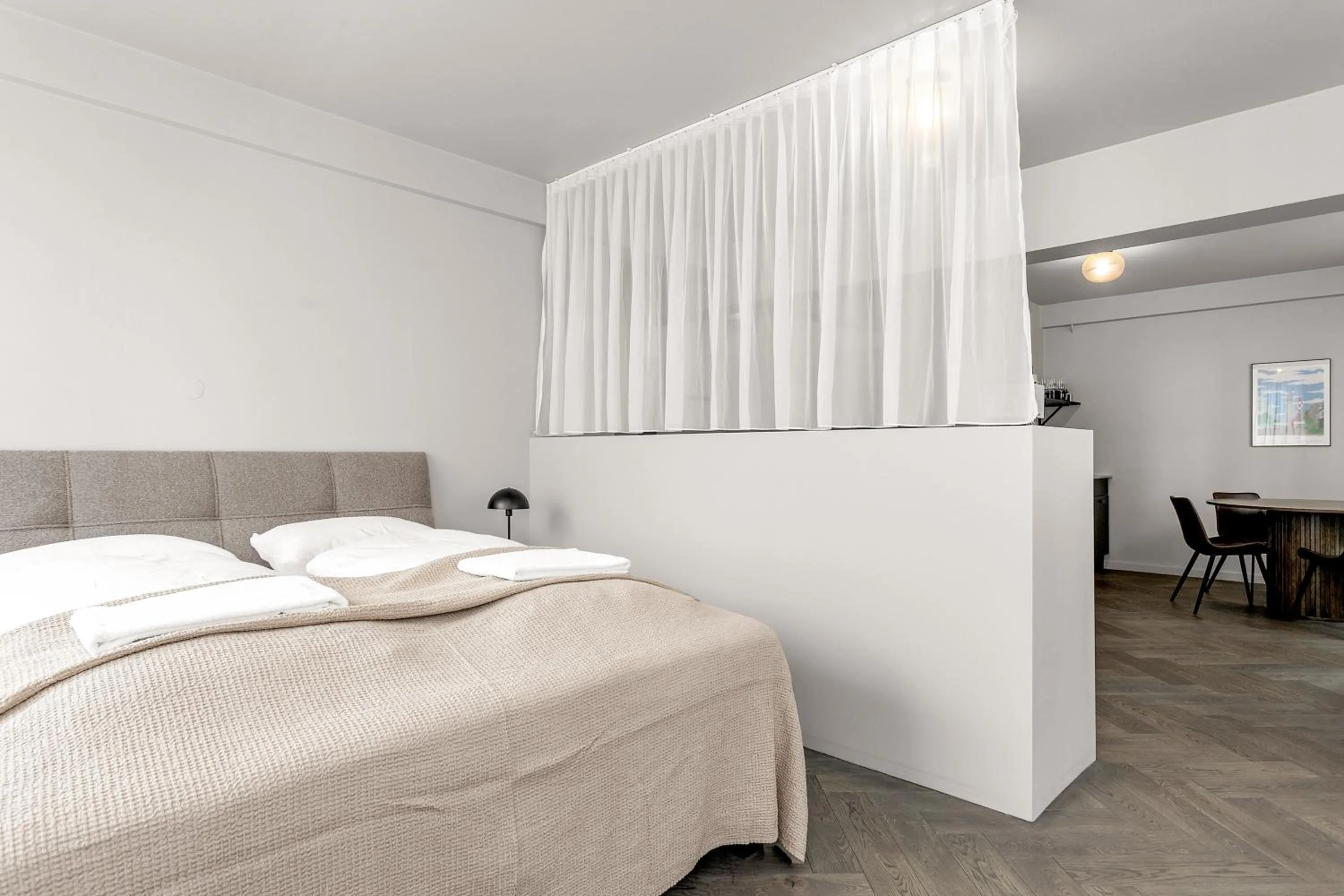 Bed in The Swan House by Heimaleiga