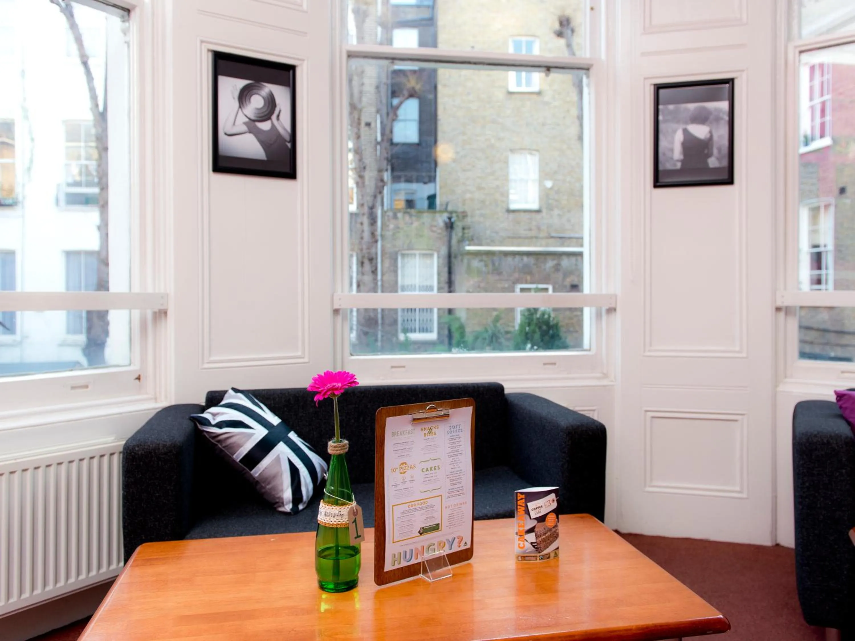 Seating area in YHA London Earl's Court