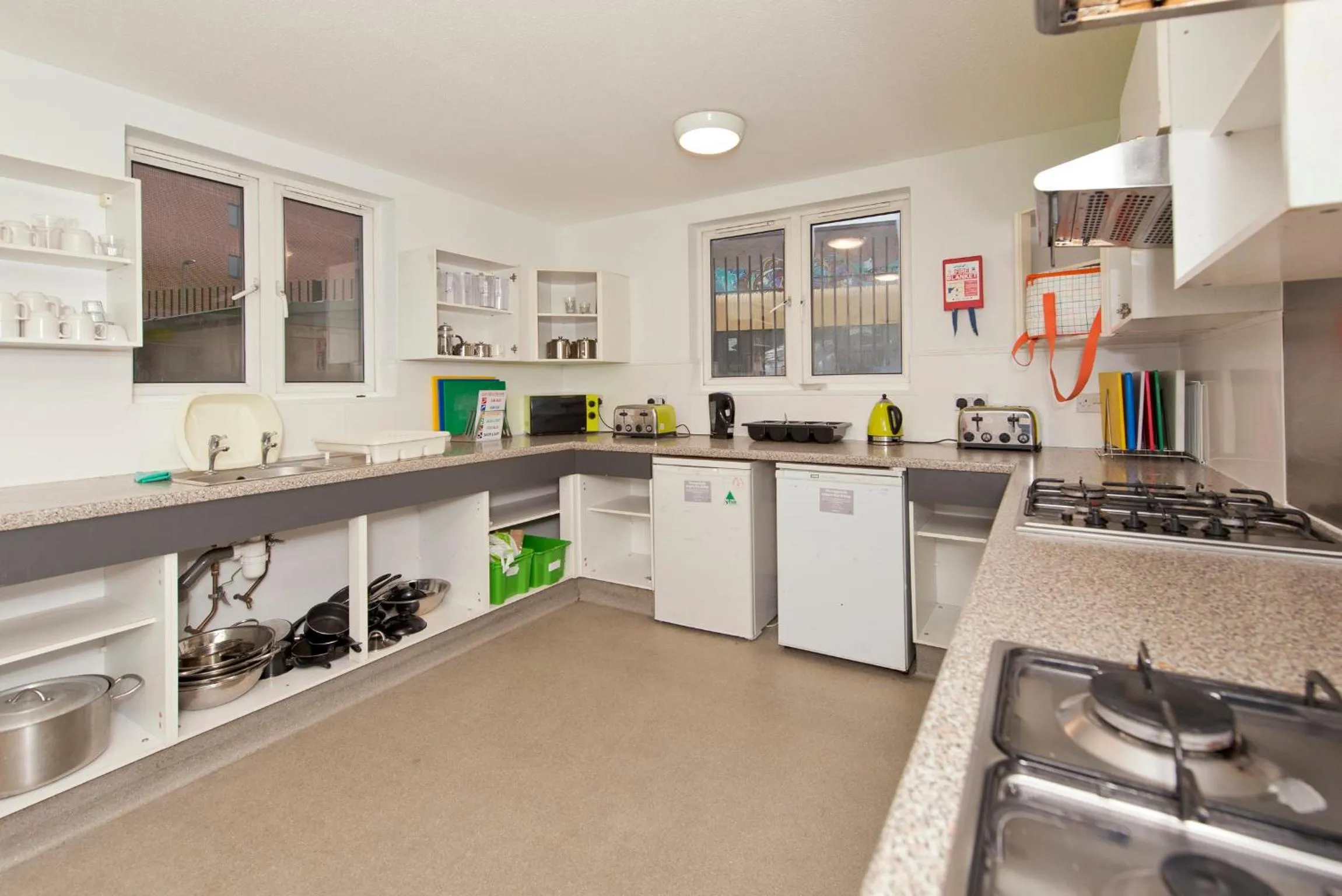 Communal kitchen in YHA Liverpool Albert Dock