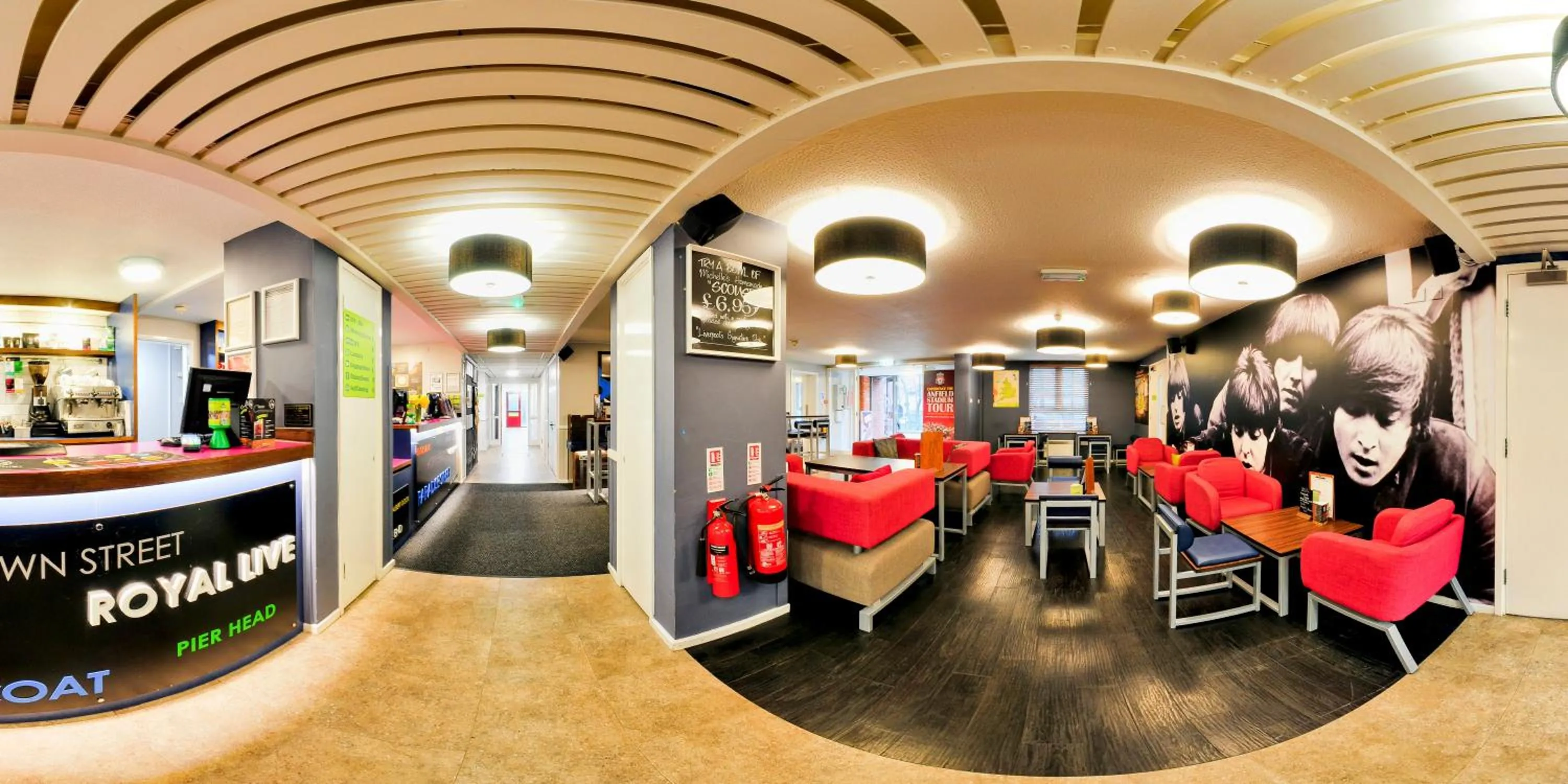 Lobby or reception in YHA Liverpool Albert Dock