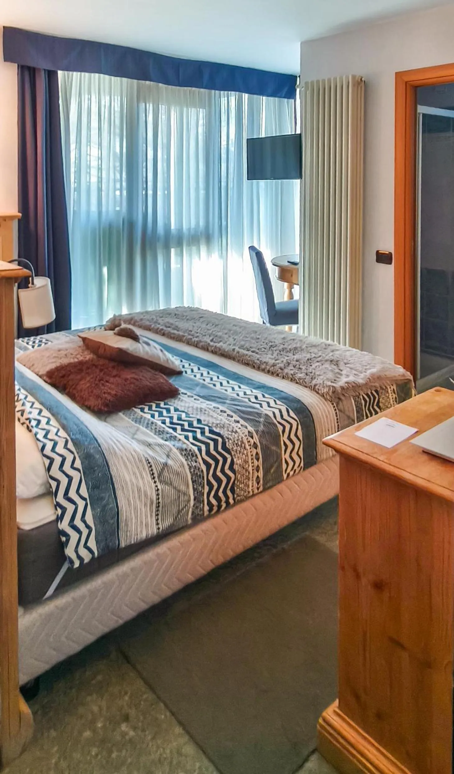 Garden view, Bed in Shackleton Chalet