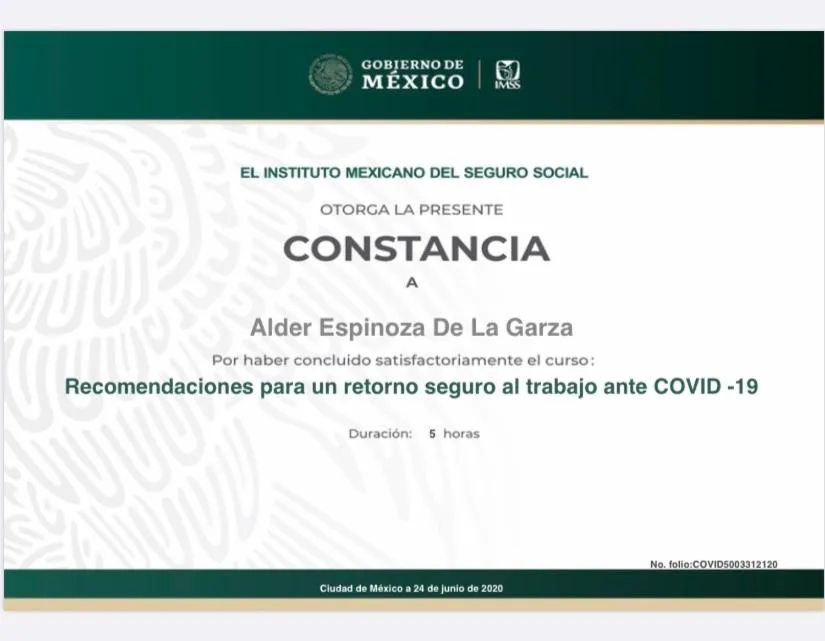 Certificate/Award in Hotel La Casa del Capi