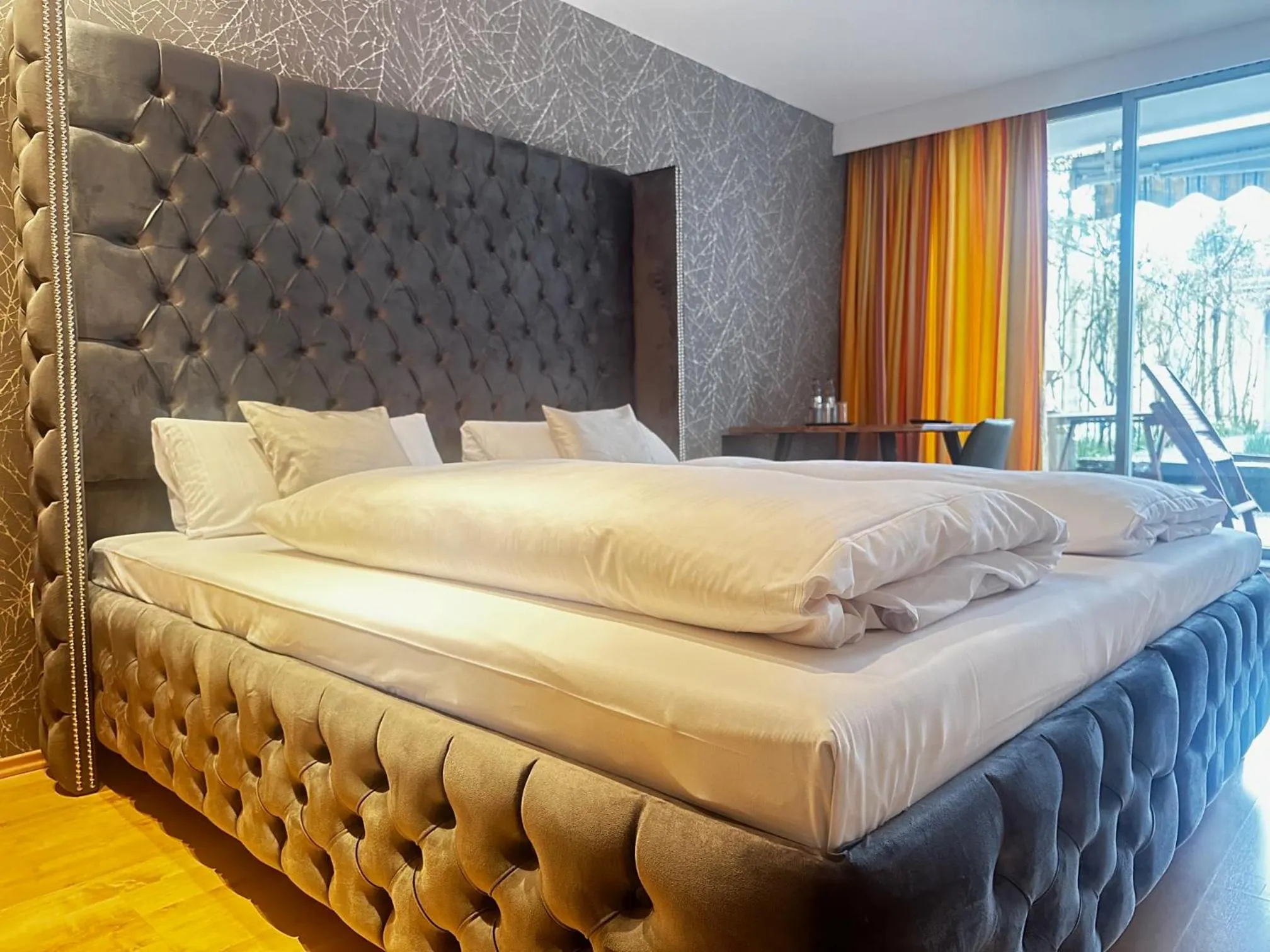 Bed in Hotel Unterfeldhaus