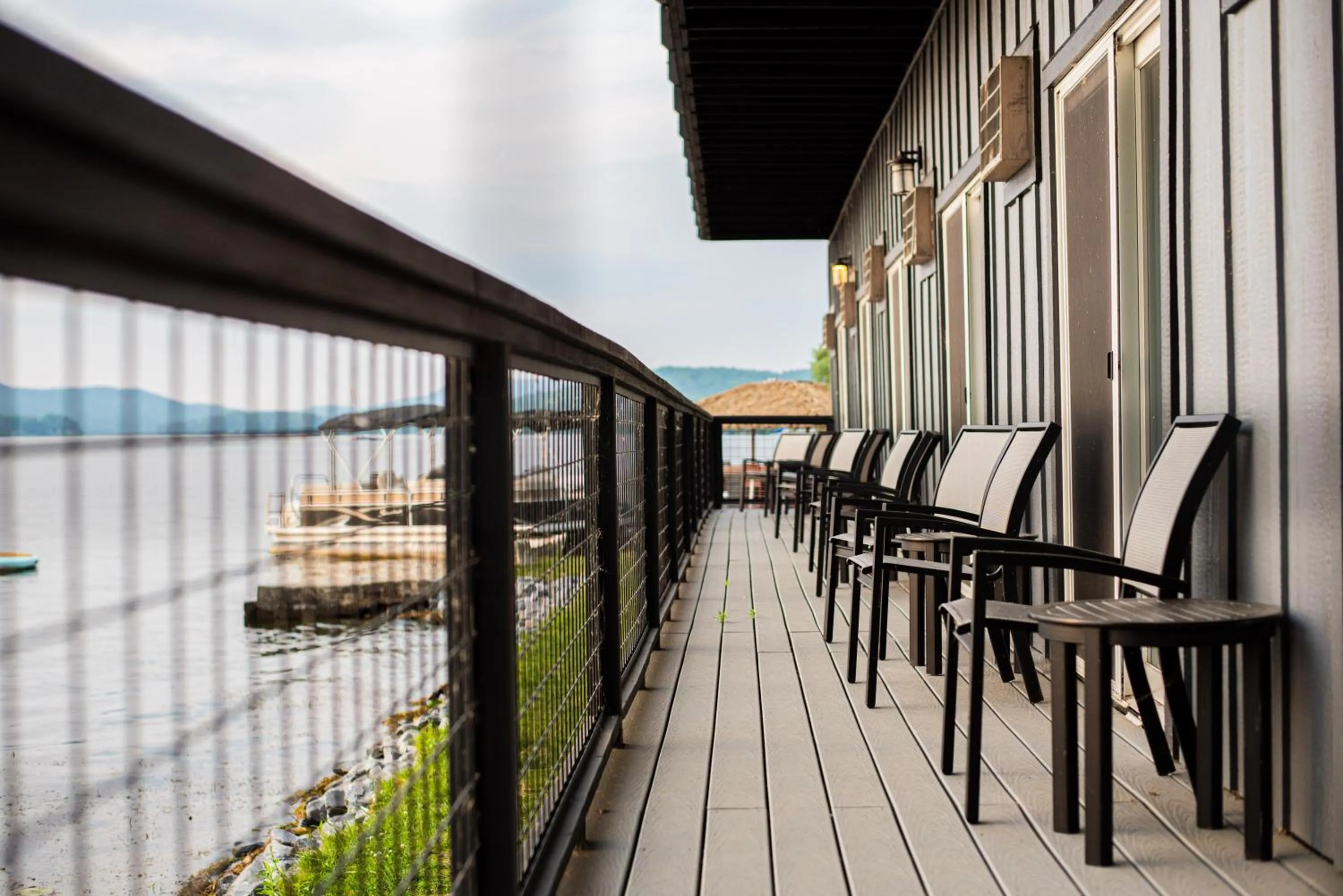 Patio in Lake Bomoseen Lodge