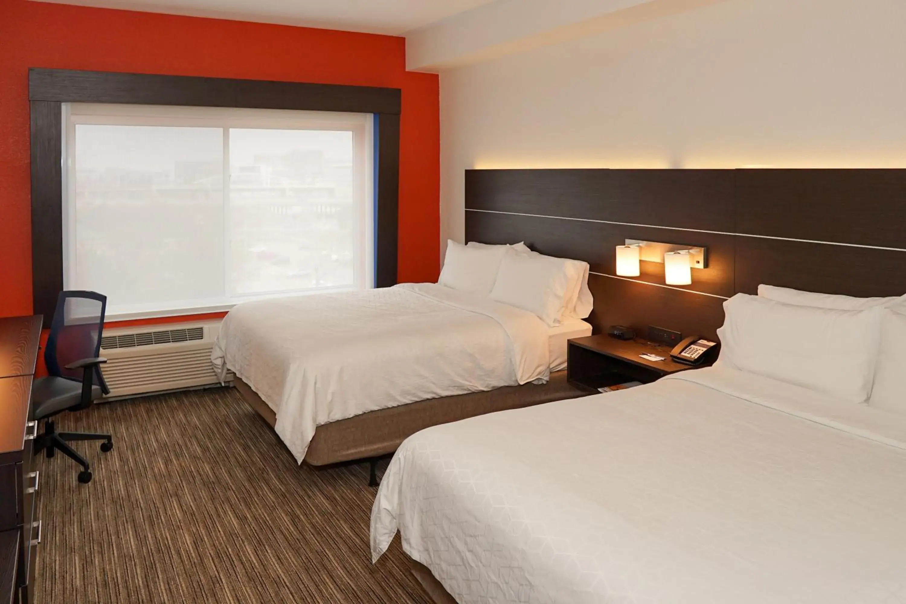 Standard Queen Room with Two Queen Beds and Mobility Accessible Tub in Holiday Inn Express & Suites - Aurora Medical Campus, an IHG Hotel Standard Queen Room with Two Queen Beds and Mobility Accessible Tub in Holiday Inn Express & Suites - Aurora Medical Campus, an IHG Hotel