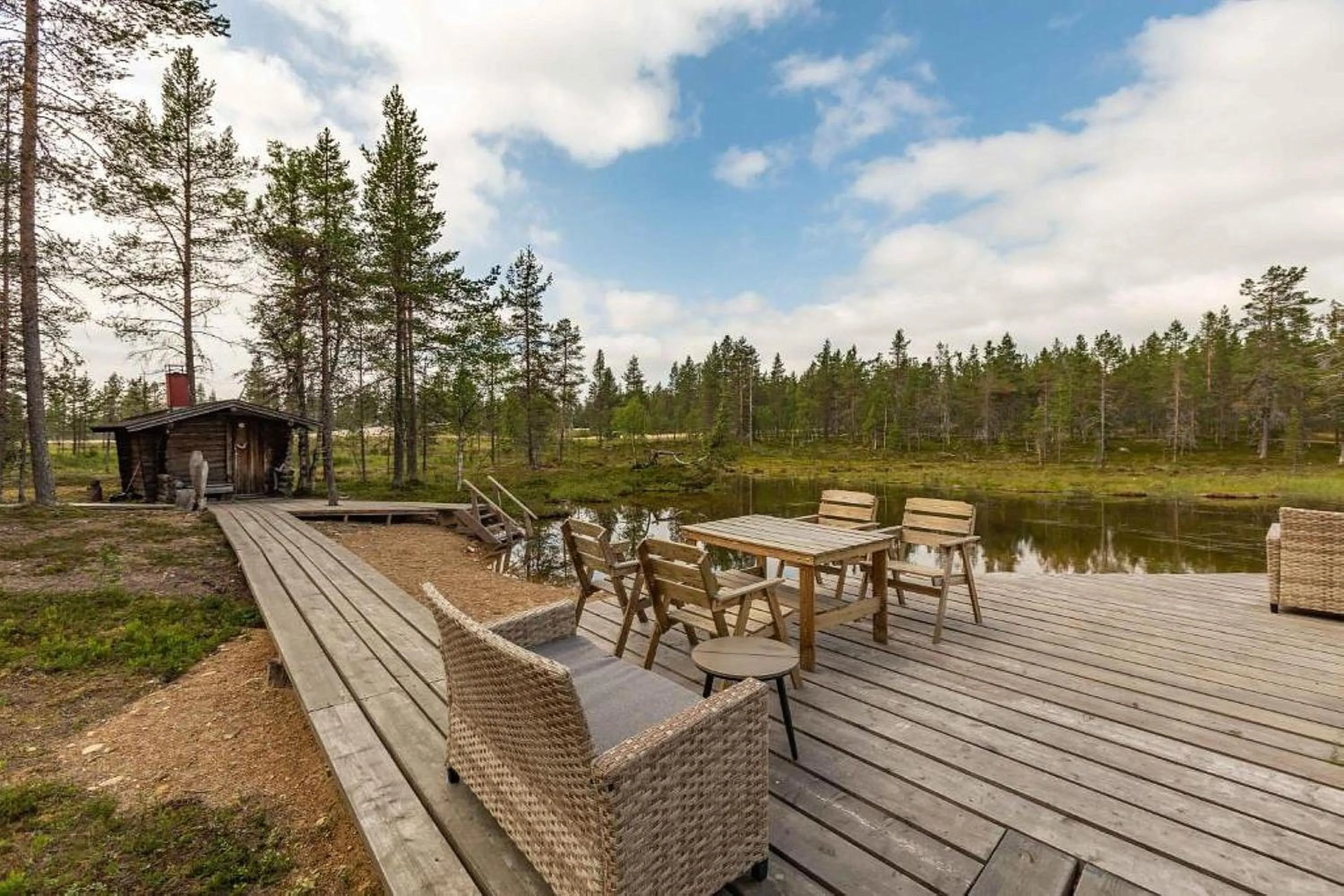 Natural landscape in Kuukkeli Log Houses Villa Aurora "Pupula"